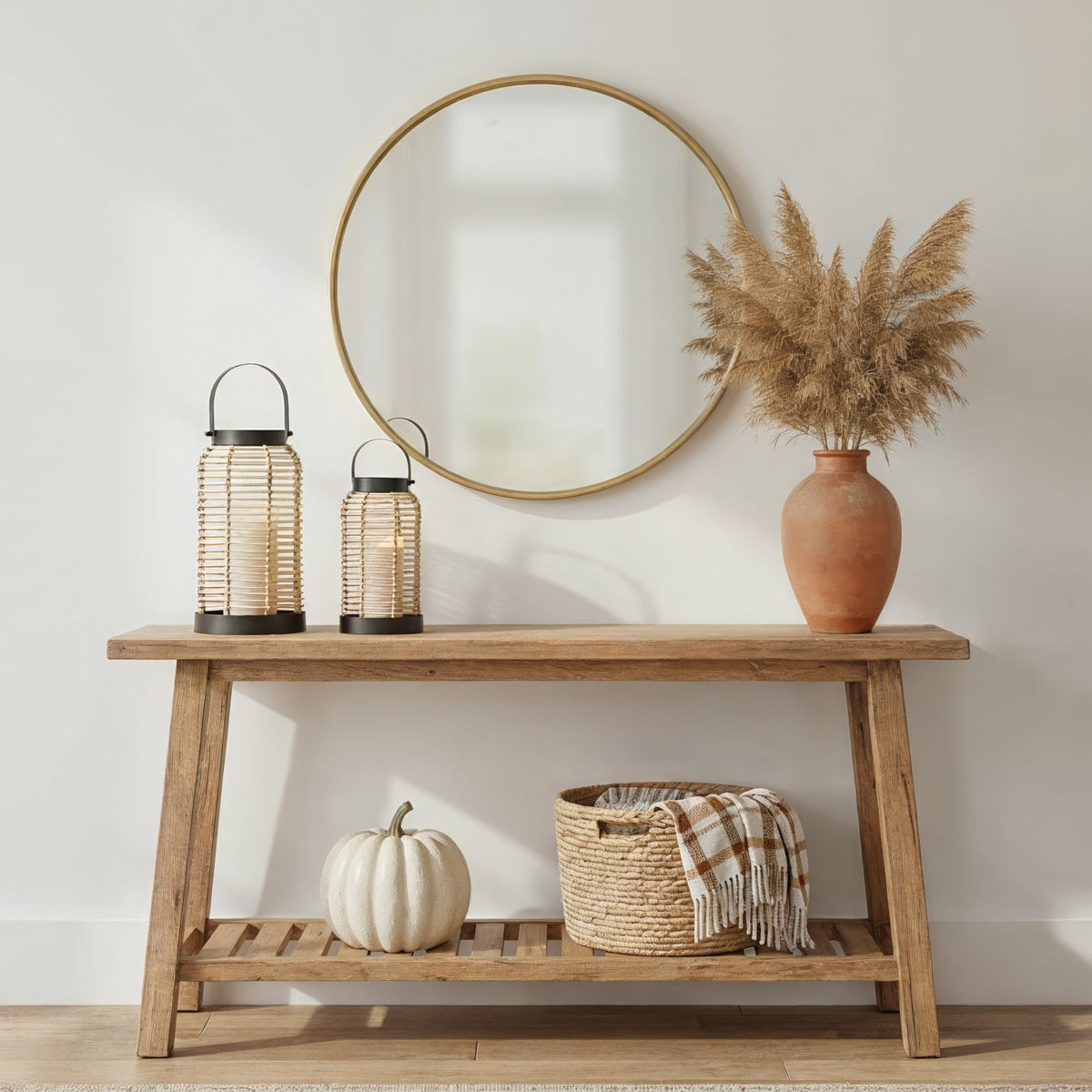 Natural Rattan Boho Lanterns - KIBAGA Official Imagery - 7