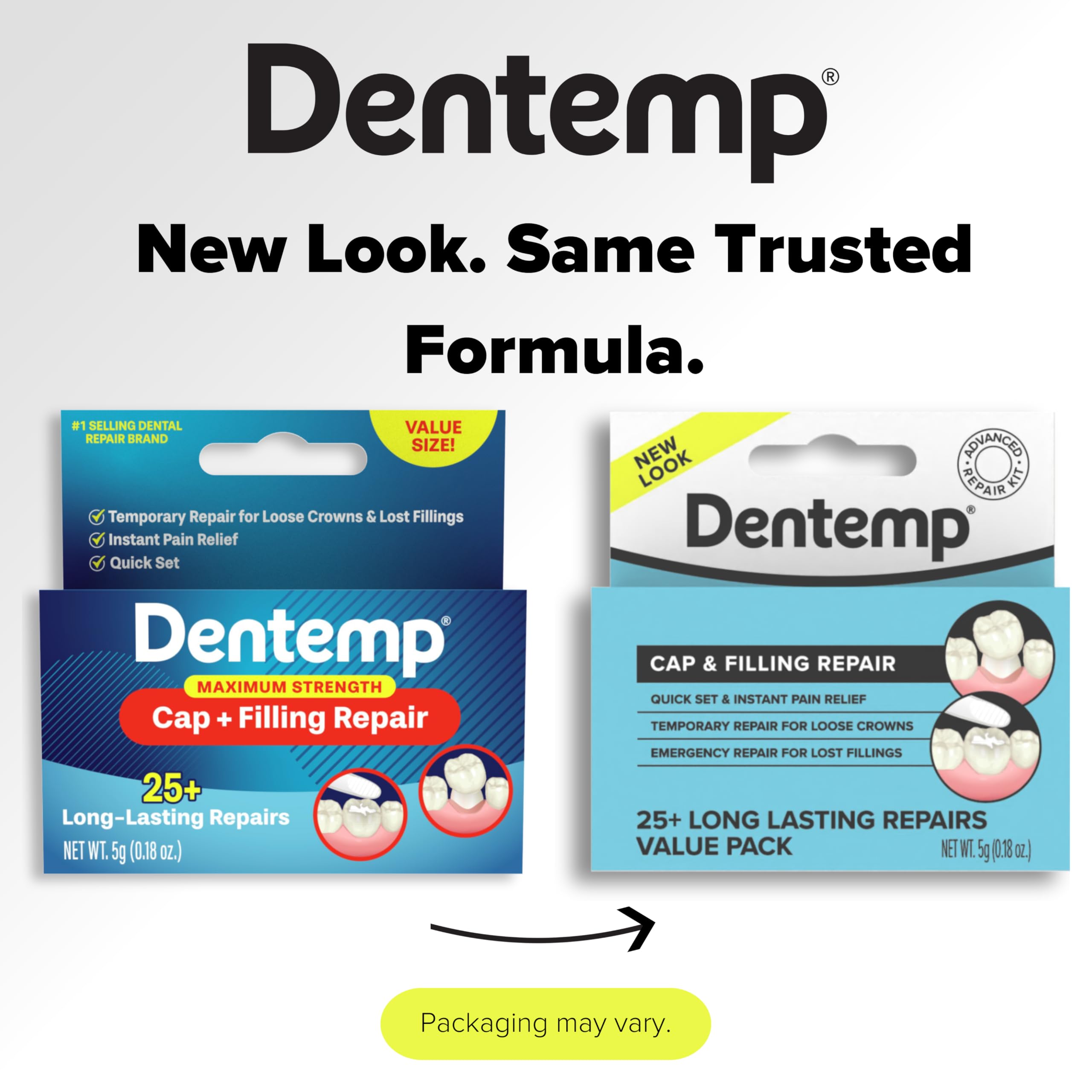 Dentemp Maximum Strength Loose Cap & Lost Filling Repair Kit – 5g (1pk)