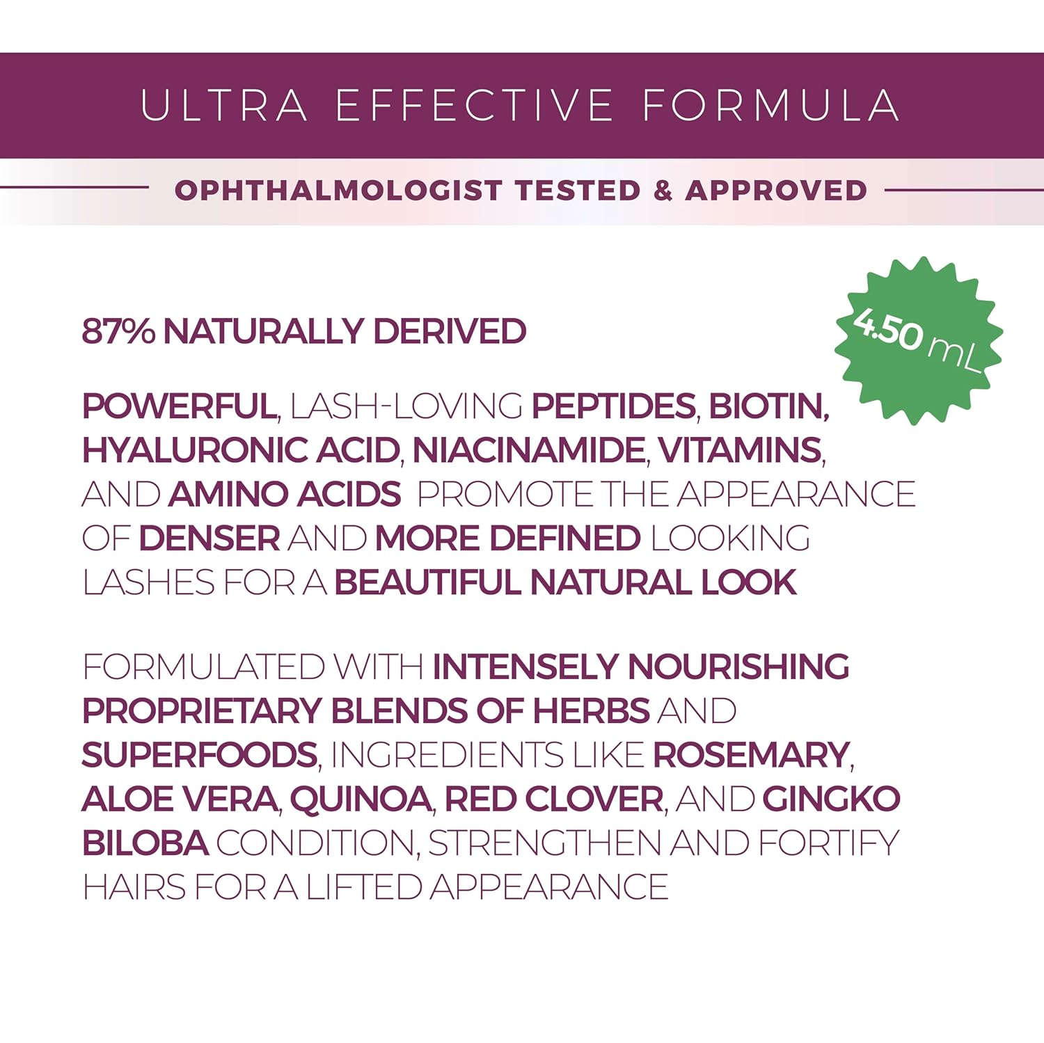 Blinc Lash & Brow Enhancer Serum in a 4.5 ml tube, designed to promote fuller lashes and brows.