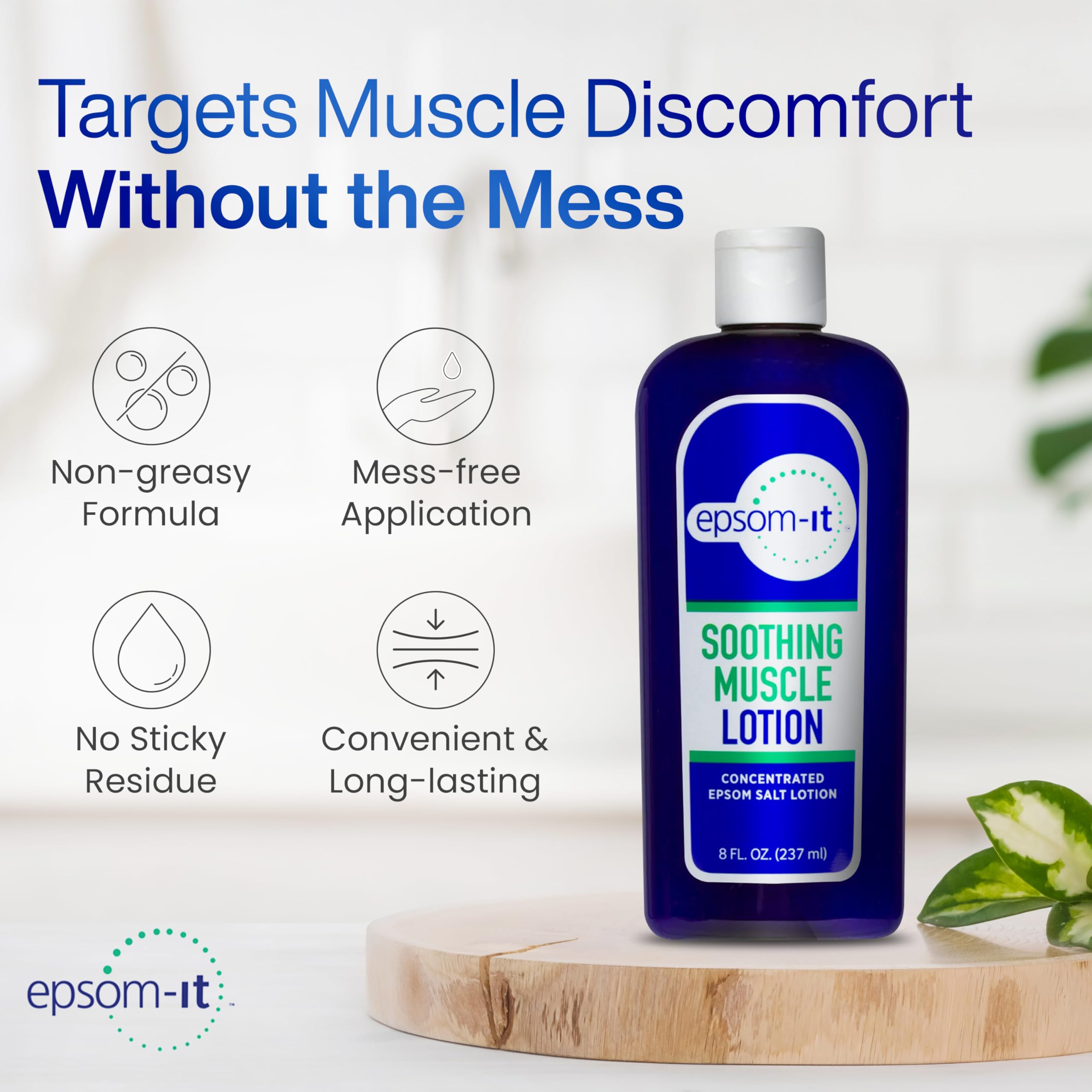 EPSOM-IT Soothing Muscle Magnesium Lotion, Epsom Salt, Arnica Cream, 1-Pack