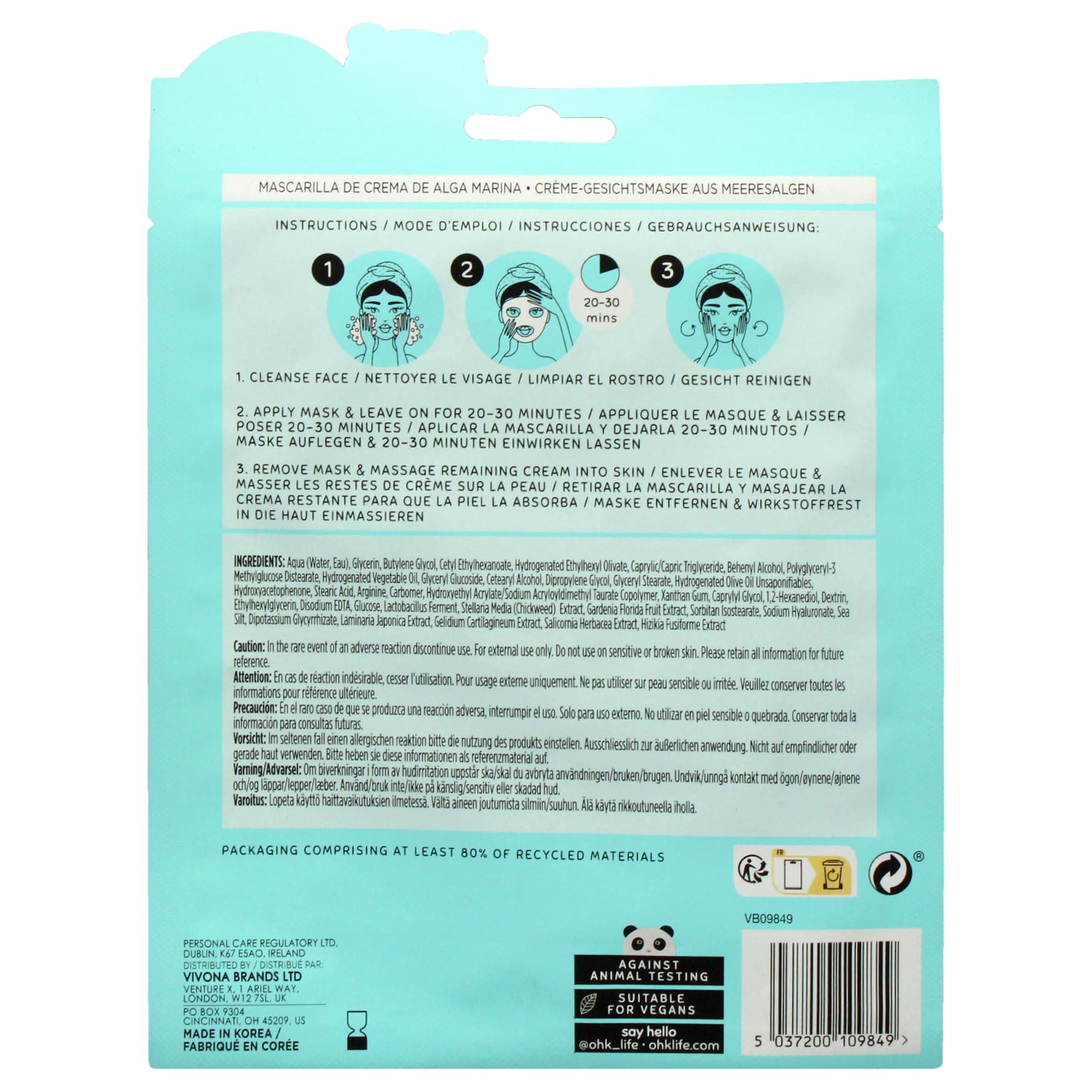 Oh K! Cream Sheet Mask - Oh K!