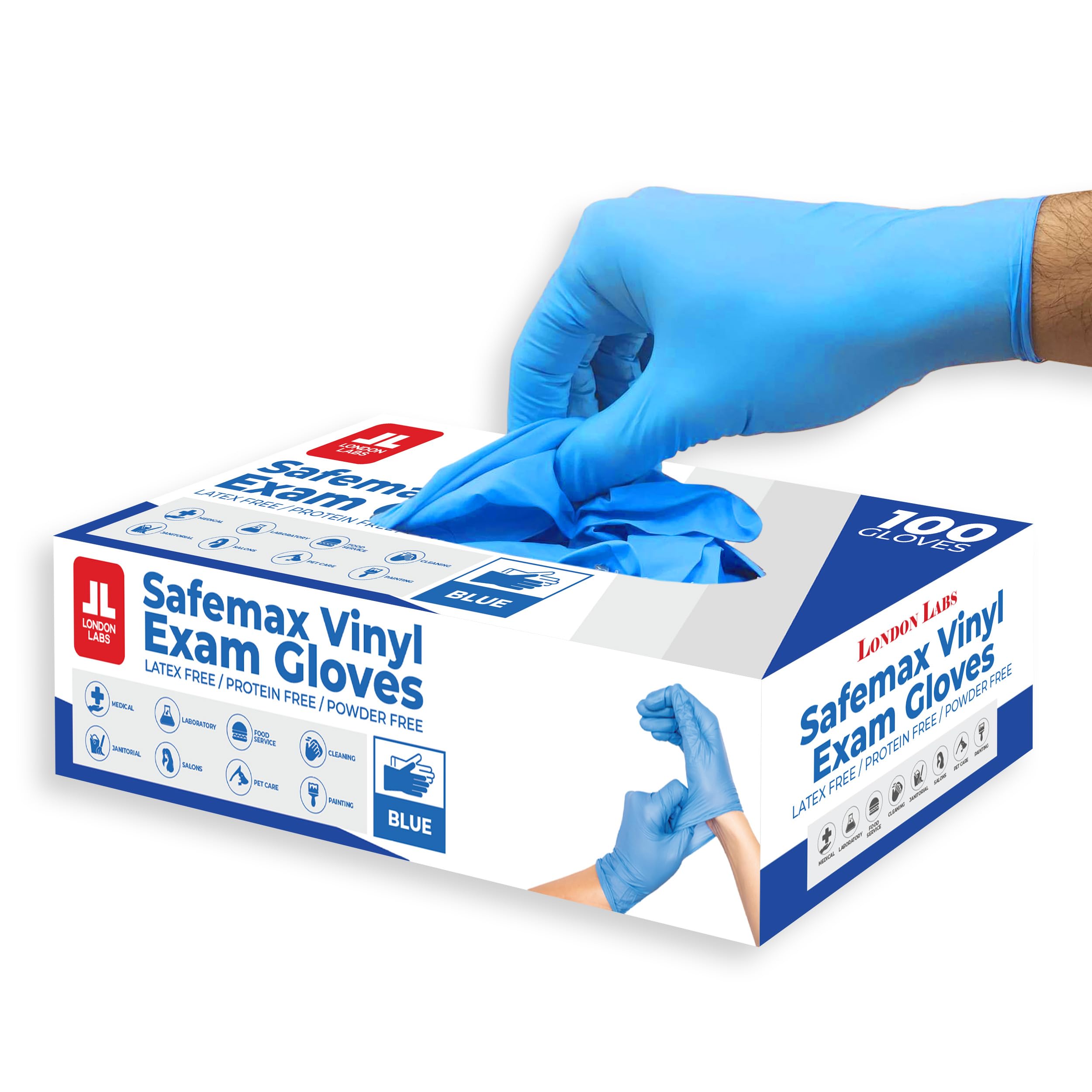 London Labs Synthetic Vinyl Exam Gloves Powder-Free, Latex-Free, - London Labs Official Product View 7