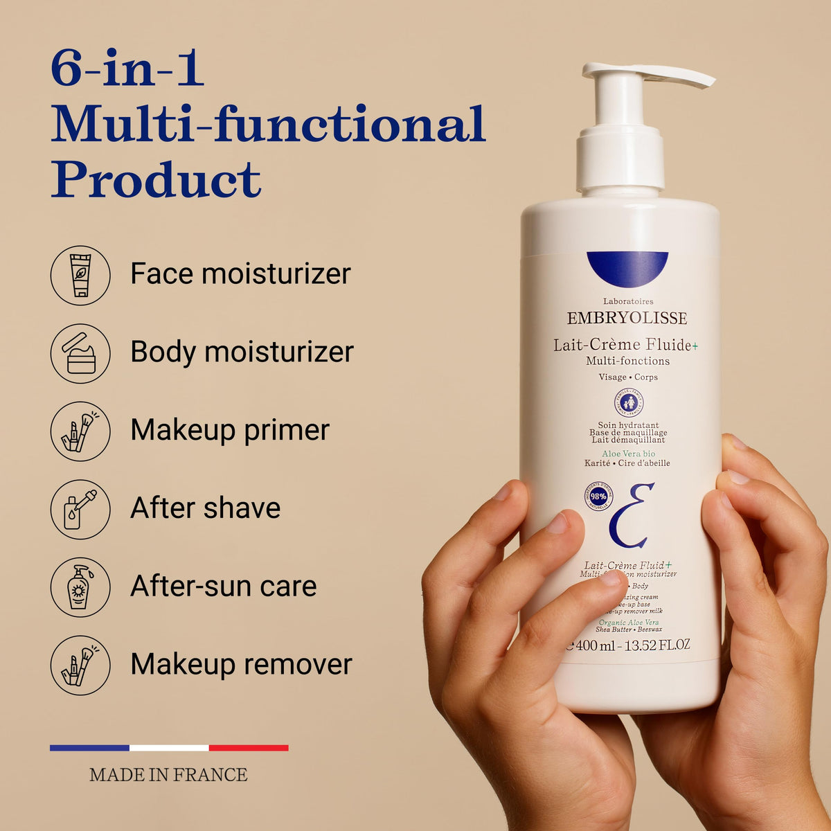 Embryolisse Lait Cr me Fluid Face Body Cream Multi Use - Premium Selection Official Imagery - 4