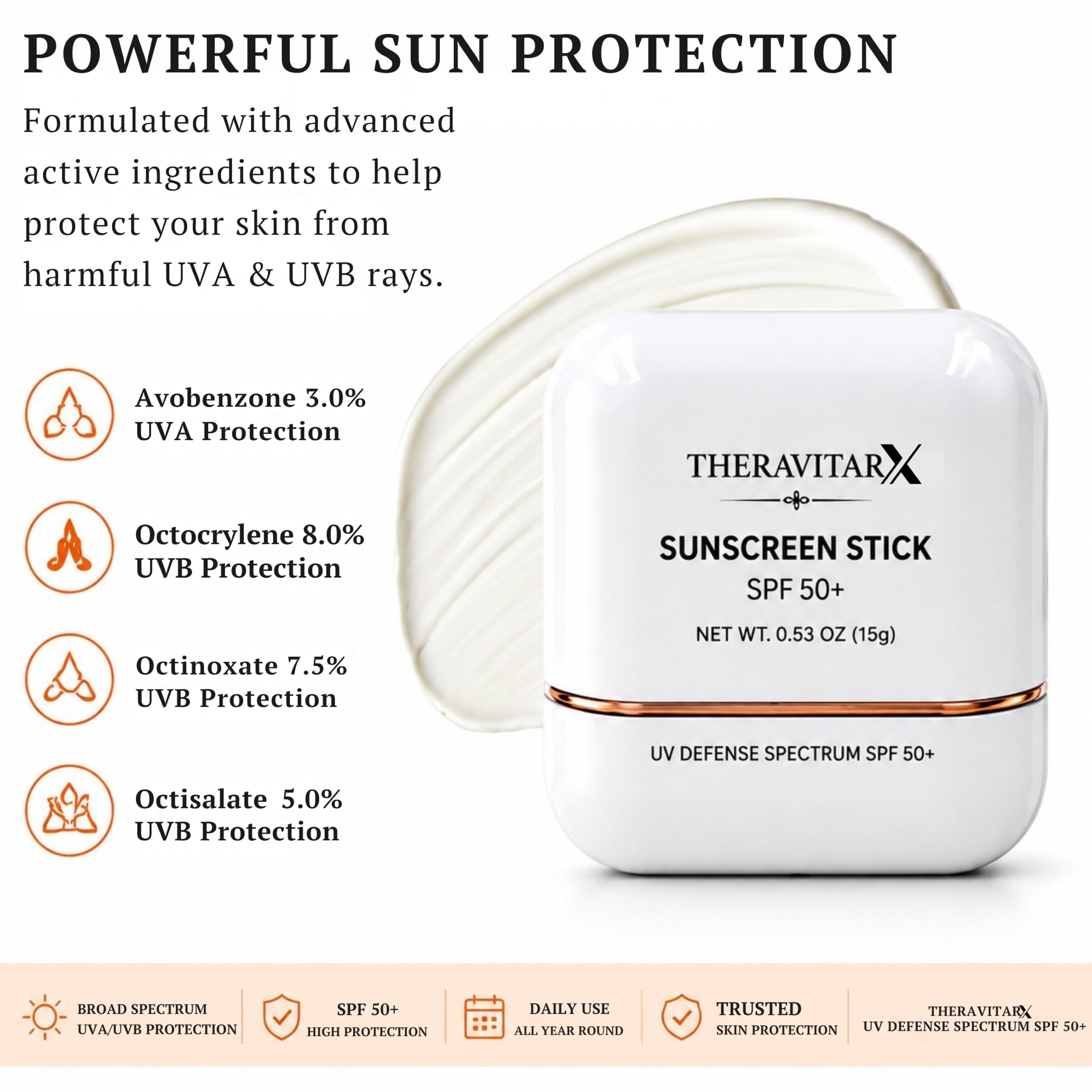 Airy Fit Sunscreen Stick SPF 50 Korean Formula Broad - THERAVITARX Official Imagery - 4
