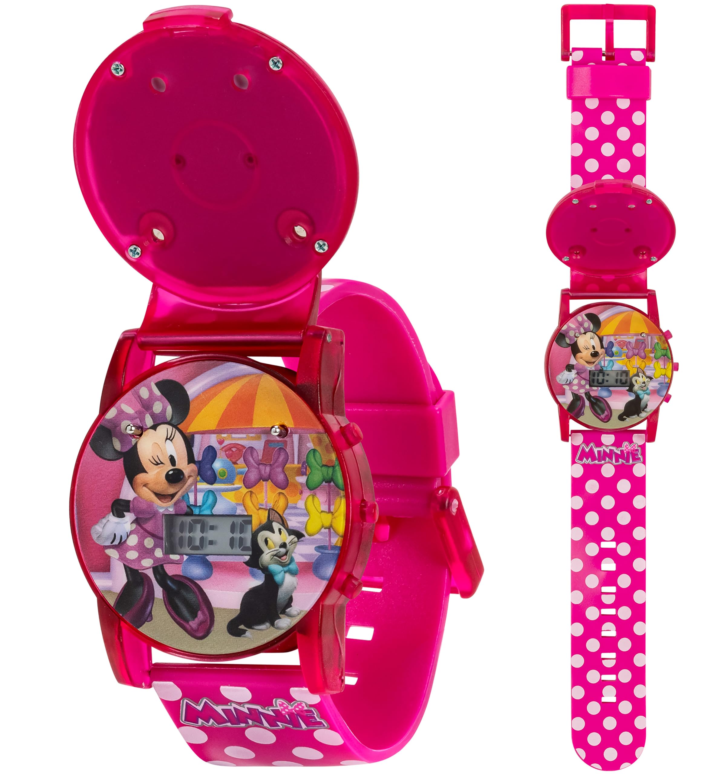 Disney Minnie Mouse Kids Flashing Musical Watch with Sound Effects, Co - View 1