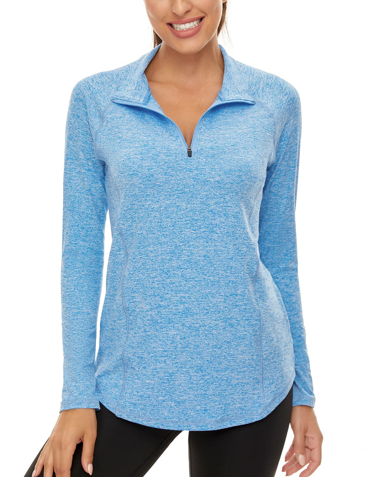 LURANEE Womens UPF 50 Long Sleeve 1 4 Zip Pullover Athletic - LURANEE Official Imagery - 2