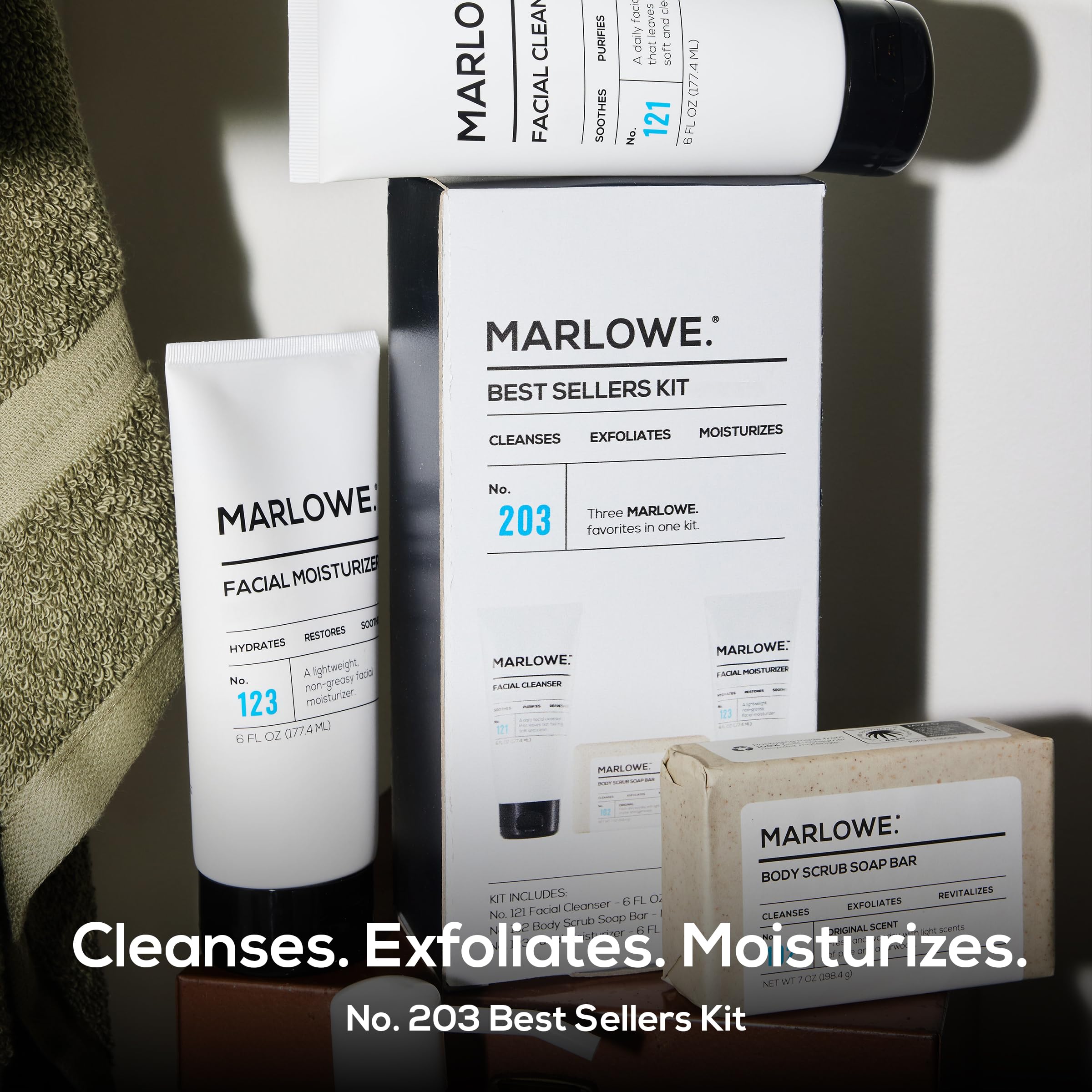MARLOWE. Men's Skin Care Set, Best Sellers Kit, Soap, - MARLOWE.