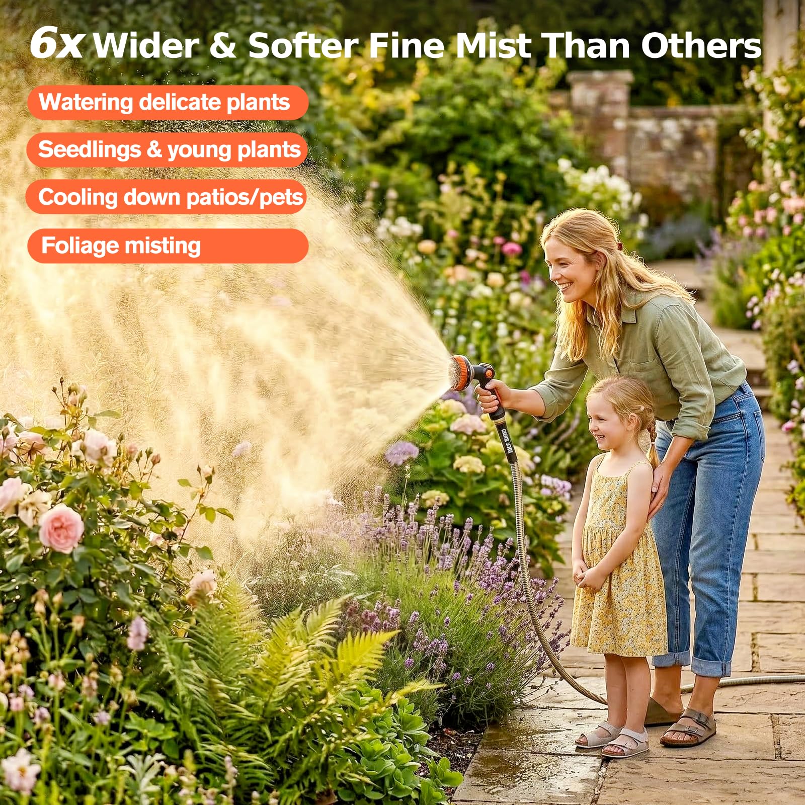 Rosy Earth 100ft Stainless Steel Garden Hose, Heavy Duty Metal Wa - Rosy Earth Official Product View 2
