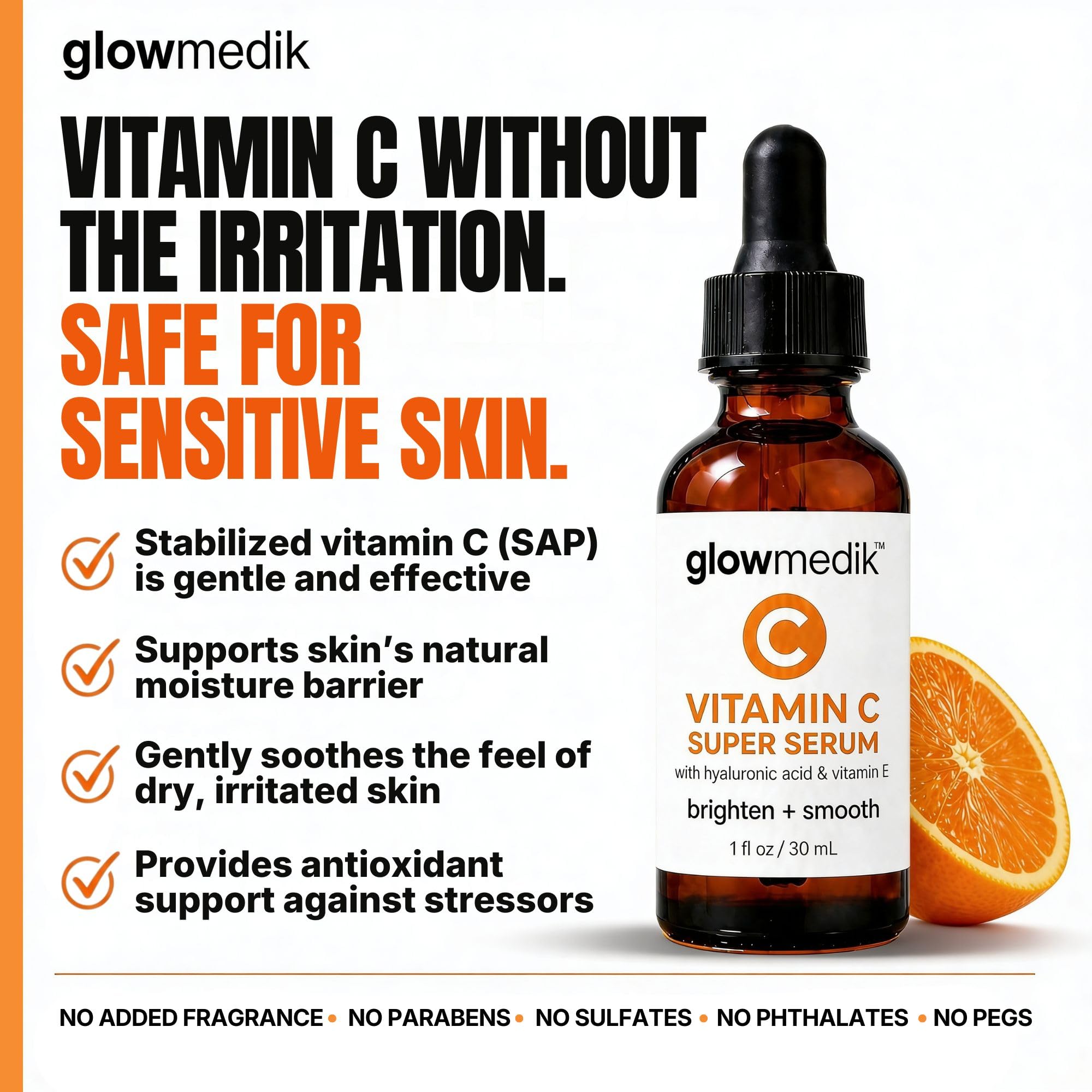Brightening Vitamin C Serum for Face Dark Spot Corrector for - Glowmedik Official Imagery - 5