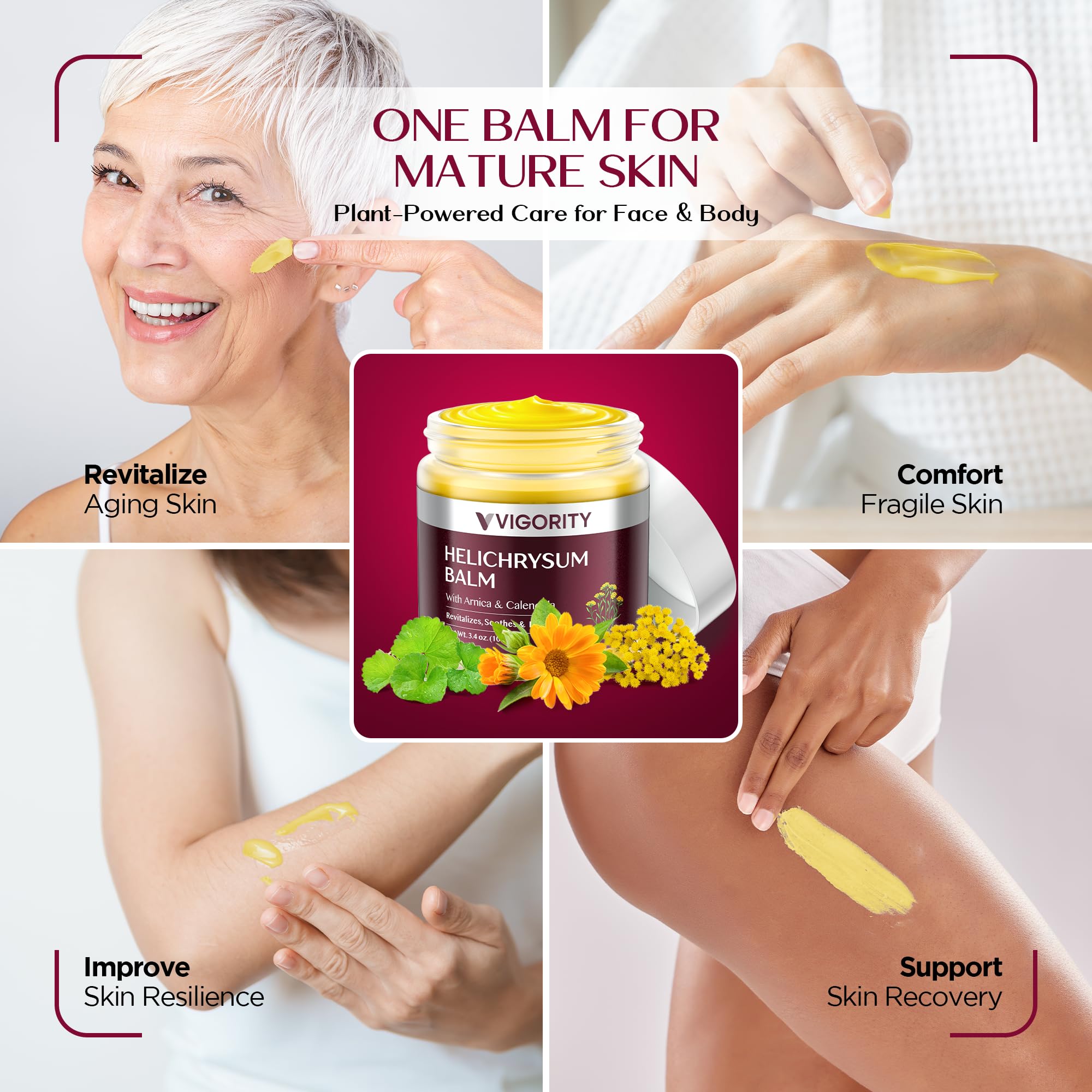 Vigority Helichrysum Balm Soothes Repairs Restorative Arnica - Vigority Official Imagery - 8