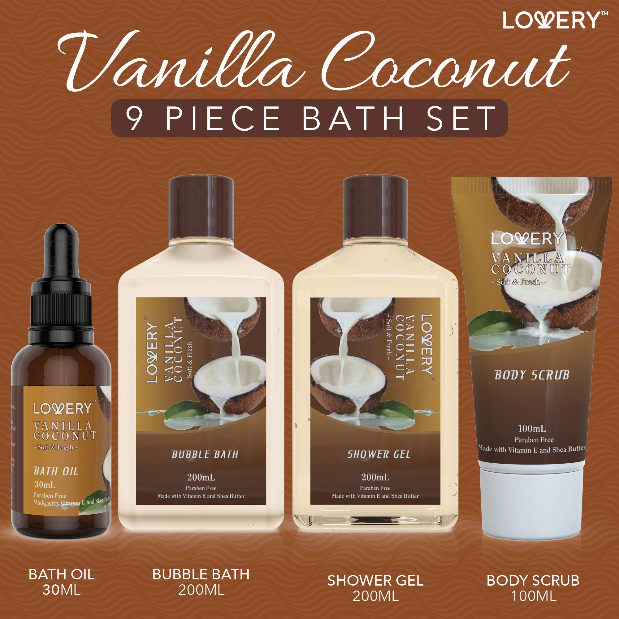 Gifts For Women Gift Basket for Women 9 Piece Set of Vanilla - LOVERY Official Imagery - 3