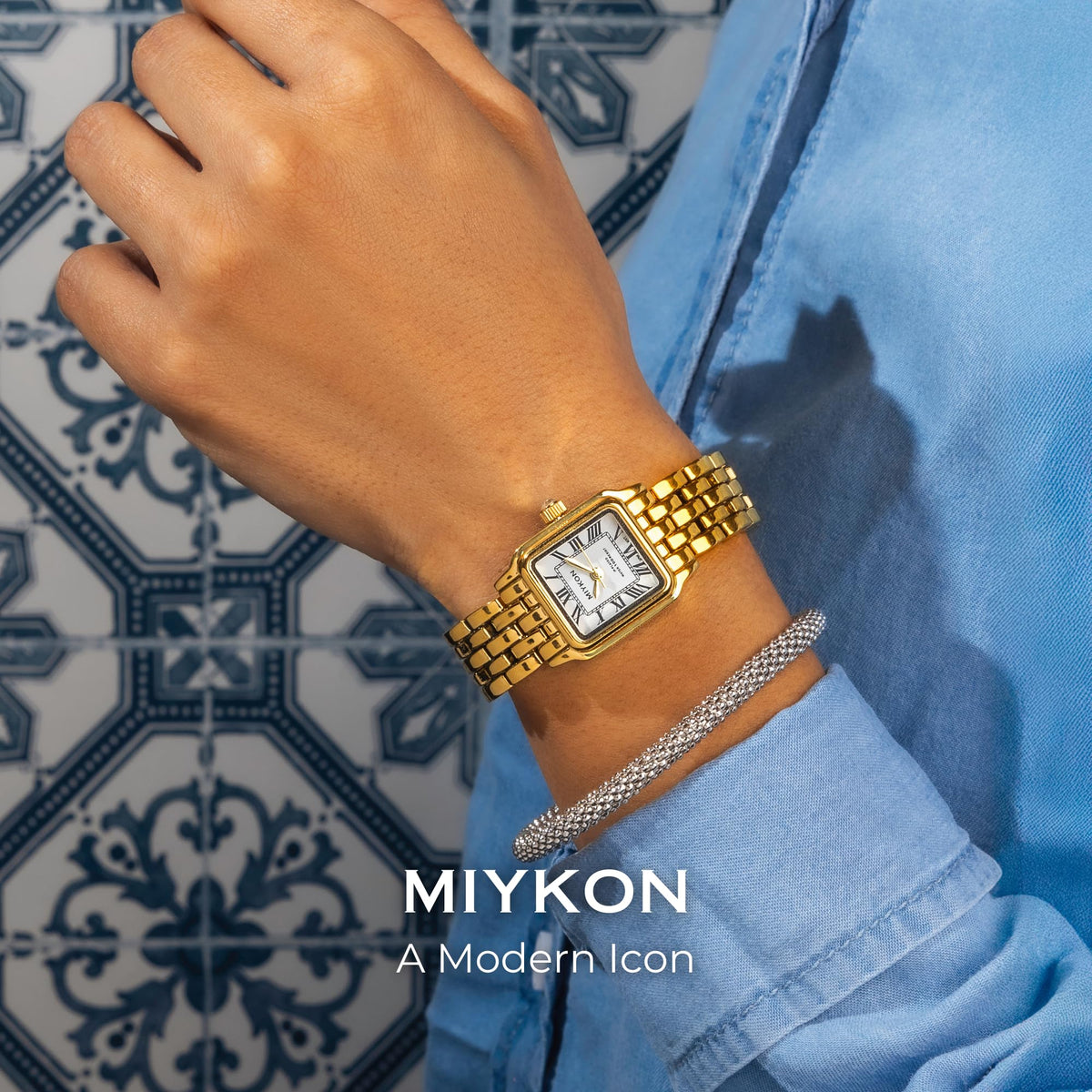 Miykon Womens Square Dainty Vintage Jewelry Bracelet Watch - Miykon Official Imagery - 3