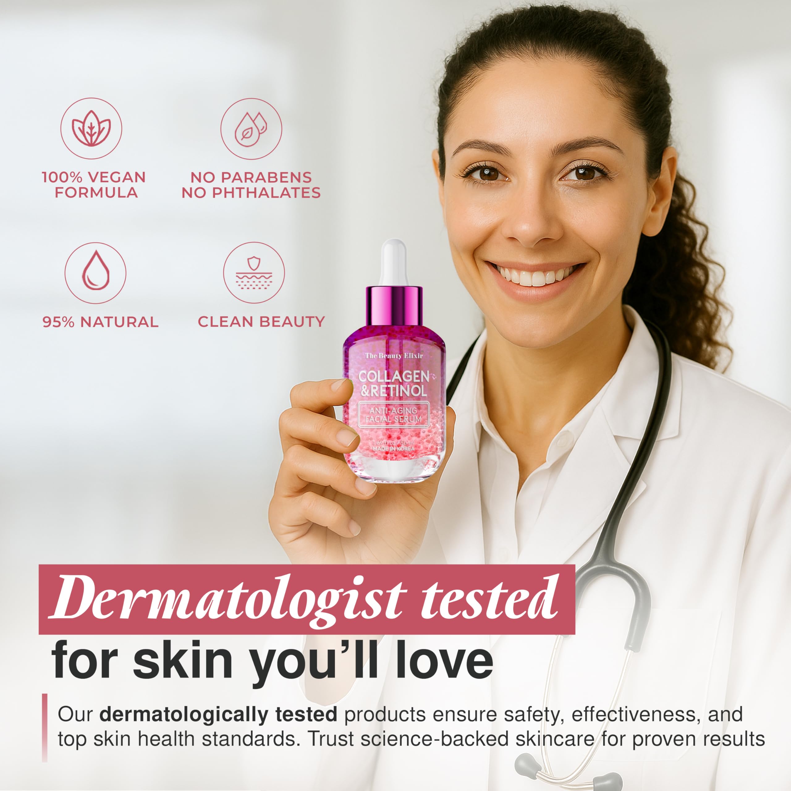 The Beauty Elixir Collagen &amp; Retinol Serum For Face - The Beauty Elixir