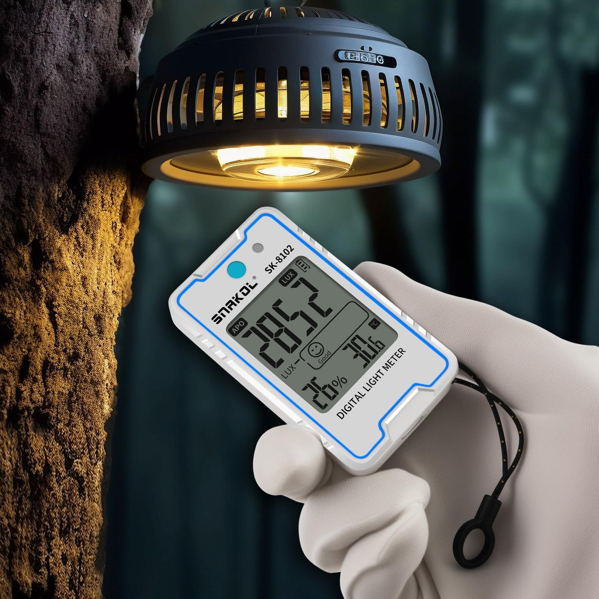 Digital Lux Meter Pocket Illuminance Tester with Temp - SNAKOL Official Imagery - 7