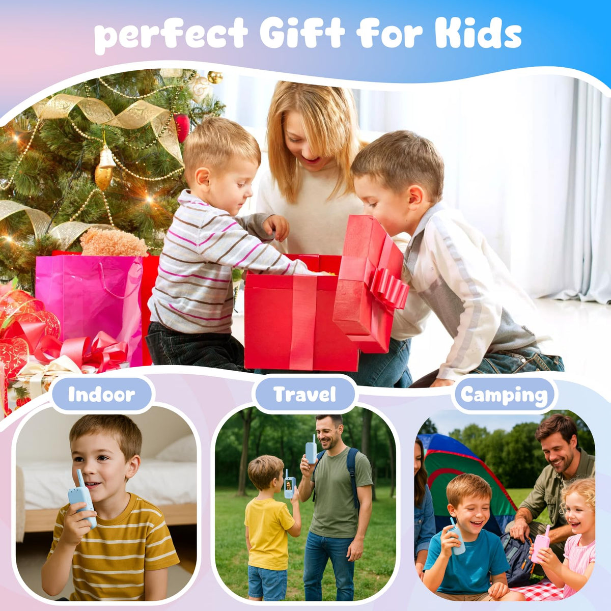 Video Walkie Talkies for Kids Handheld 2 Pack Rechargeable - ANBURI Official Imagery - 8
