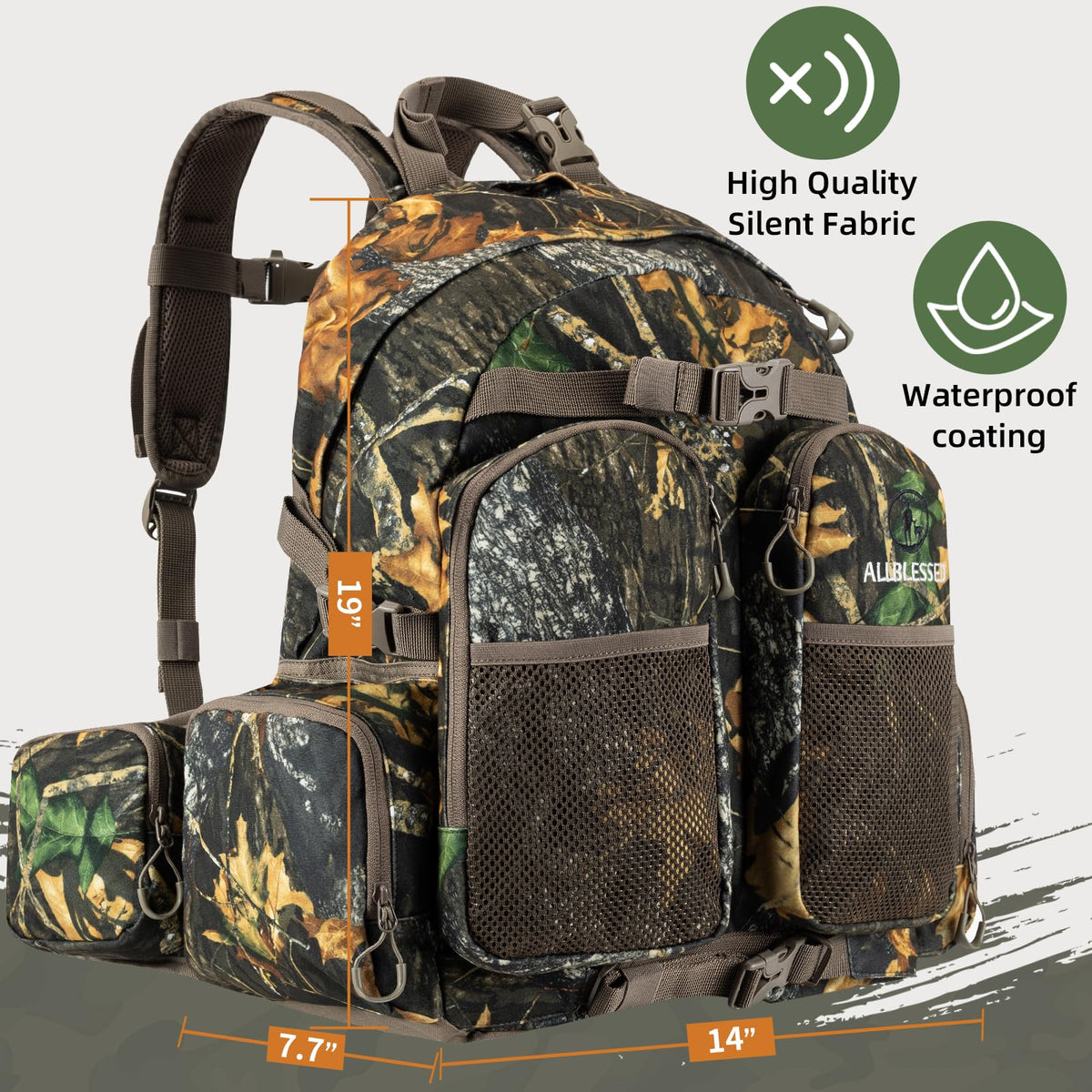 Hunting Backpack for Men Hunting Gear Day Pack for Rifle Bow - ALLBLESSED Official Imagery - 4