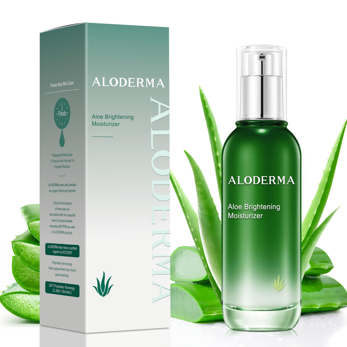 Aloderma Brightening Face Moisturizer 75 Organic Aloe - Aloderma Official Imagery - 2