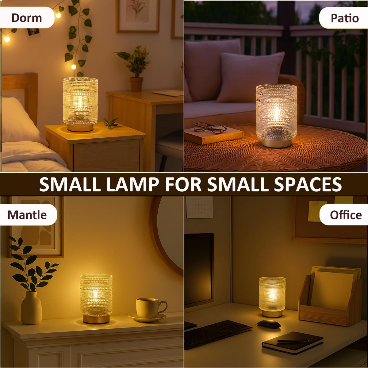 Small Battery operated Lamp with Timer for Bedside Coffee - ULAROOM Official Imagery - 6