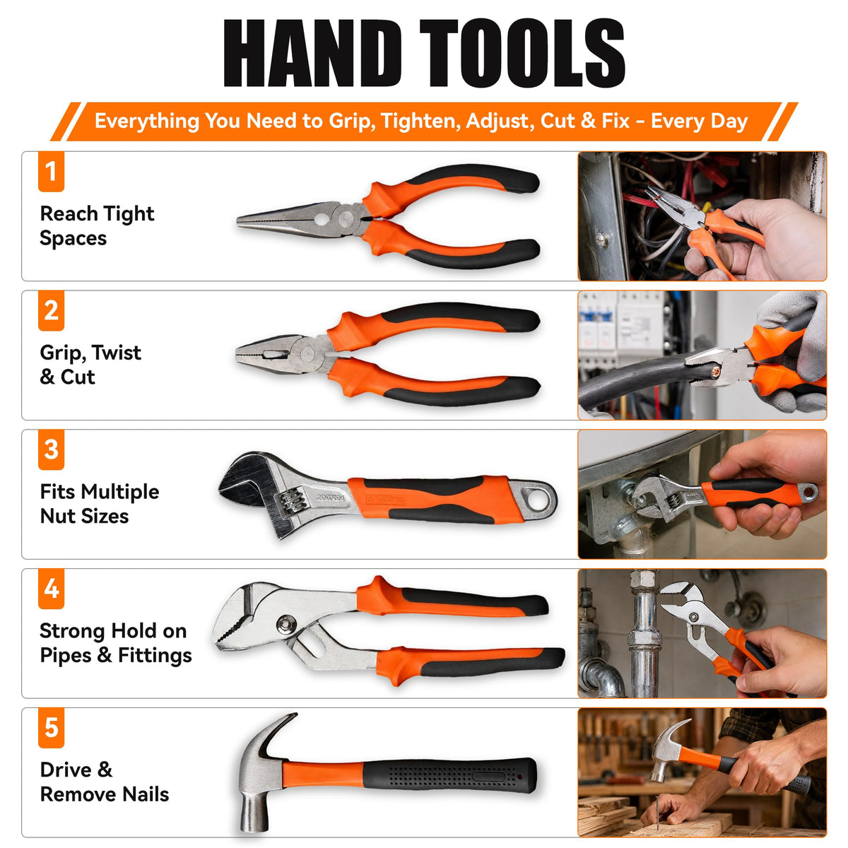 KOOPOOL 160 Piece Home Tool Kit Household Basic Hand Tool - KOOPOOL Official Imagery - 7