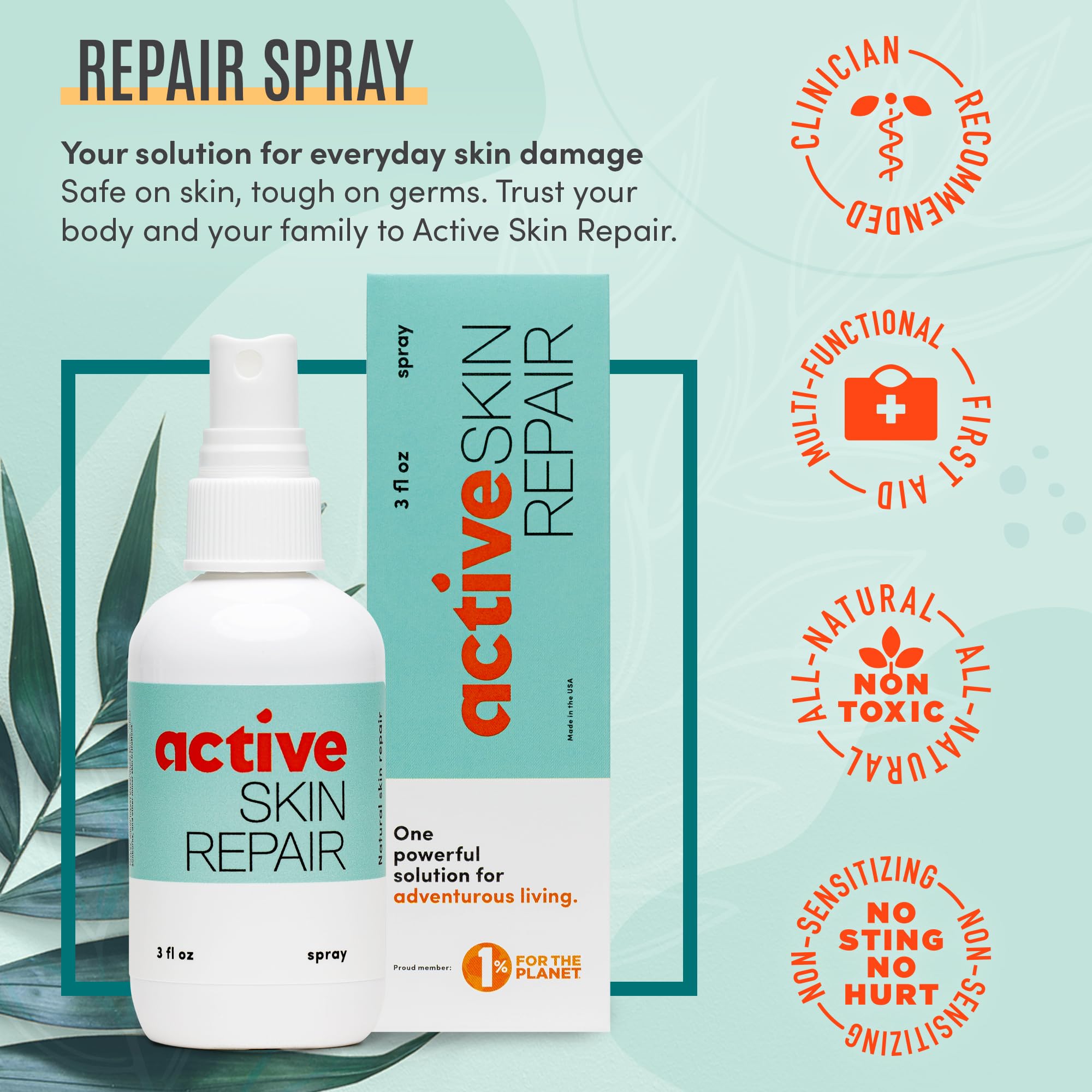 Active Skin Repair First Aid Spray with Medical Grade - BLDG ACTIVE Official Imagery - 3