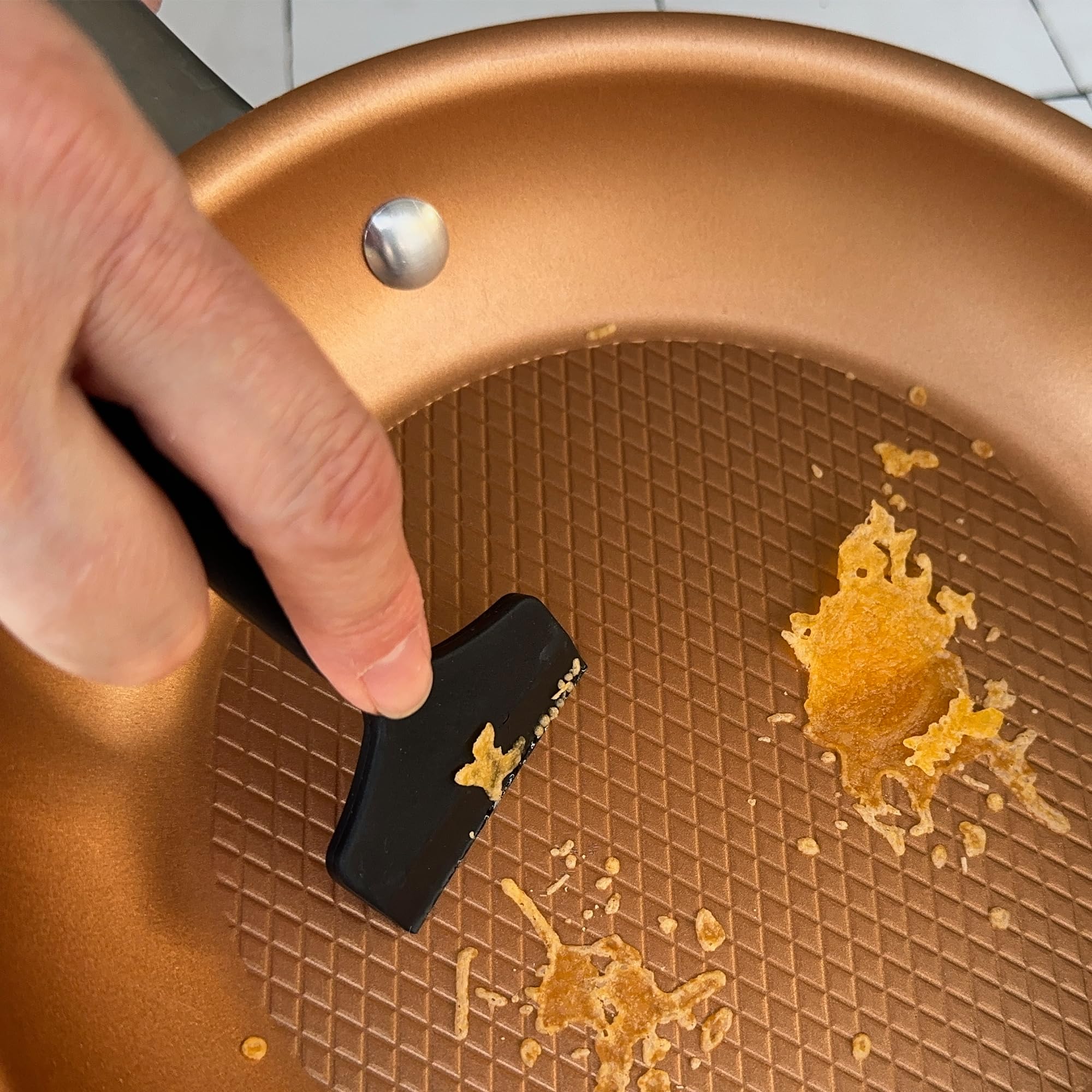 R&M Silicone Pot & Pan Scraper with Handle, Food Scraper for Cleaning - View 2