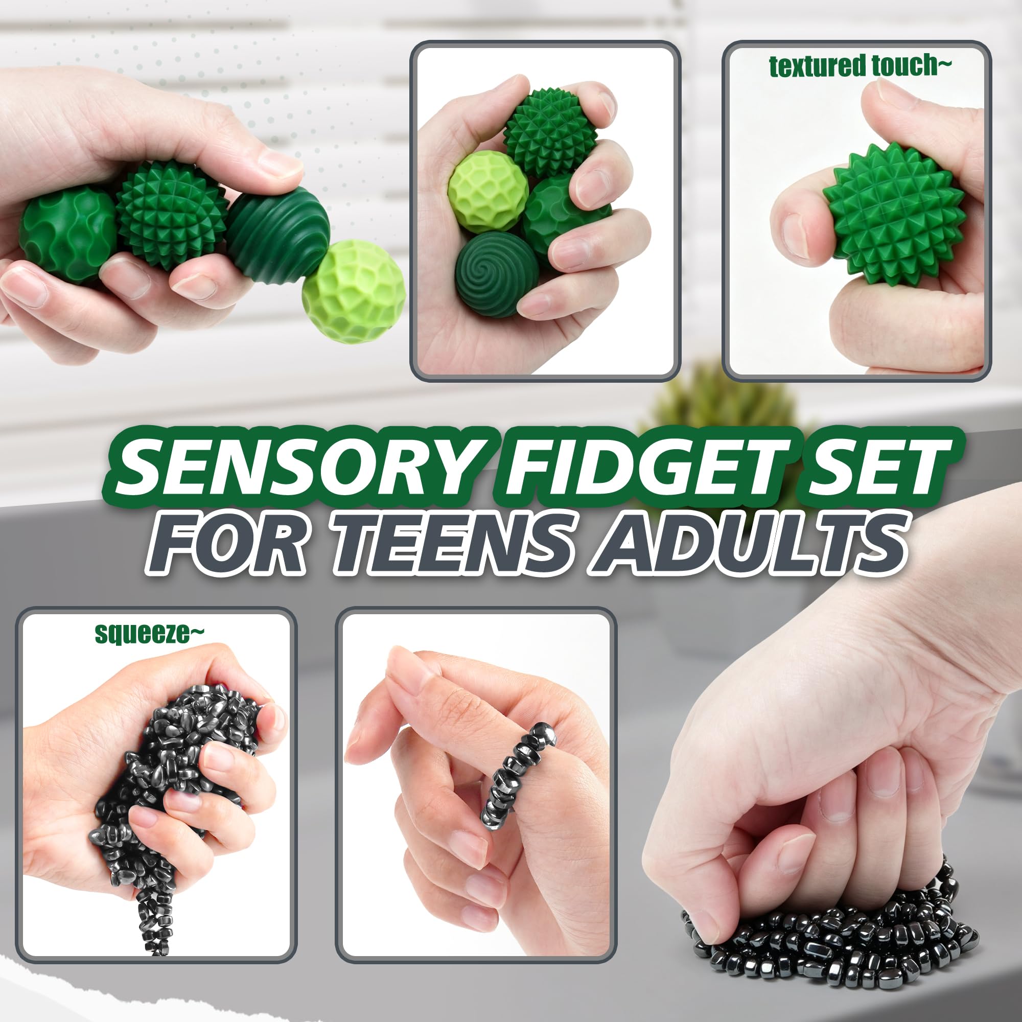 Milarji 10 Pcs Magnetic Fidget Toys for Adults Teens Metal Sensory Toy - View 3