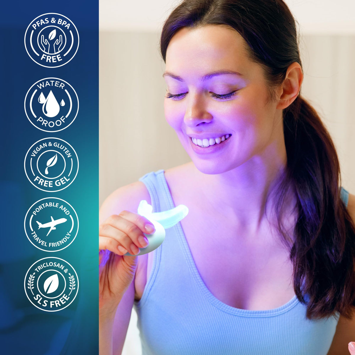 GuruNanda Professional Teeth Whitening Wireless Kit with LED - GuruNanda Official Imagery - 5