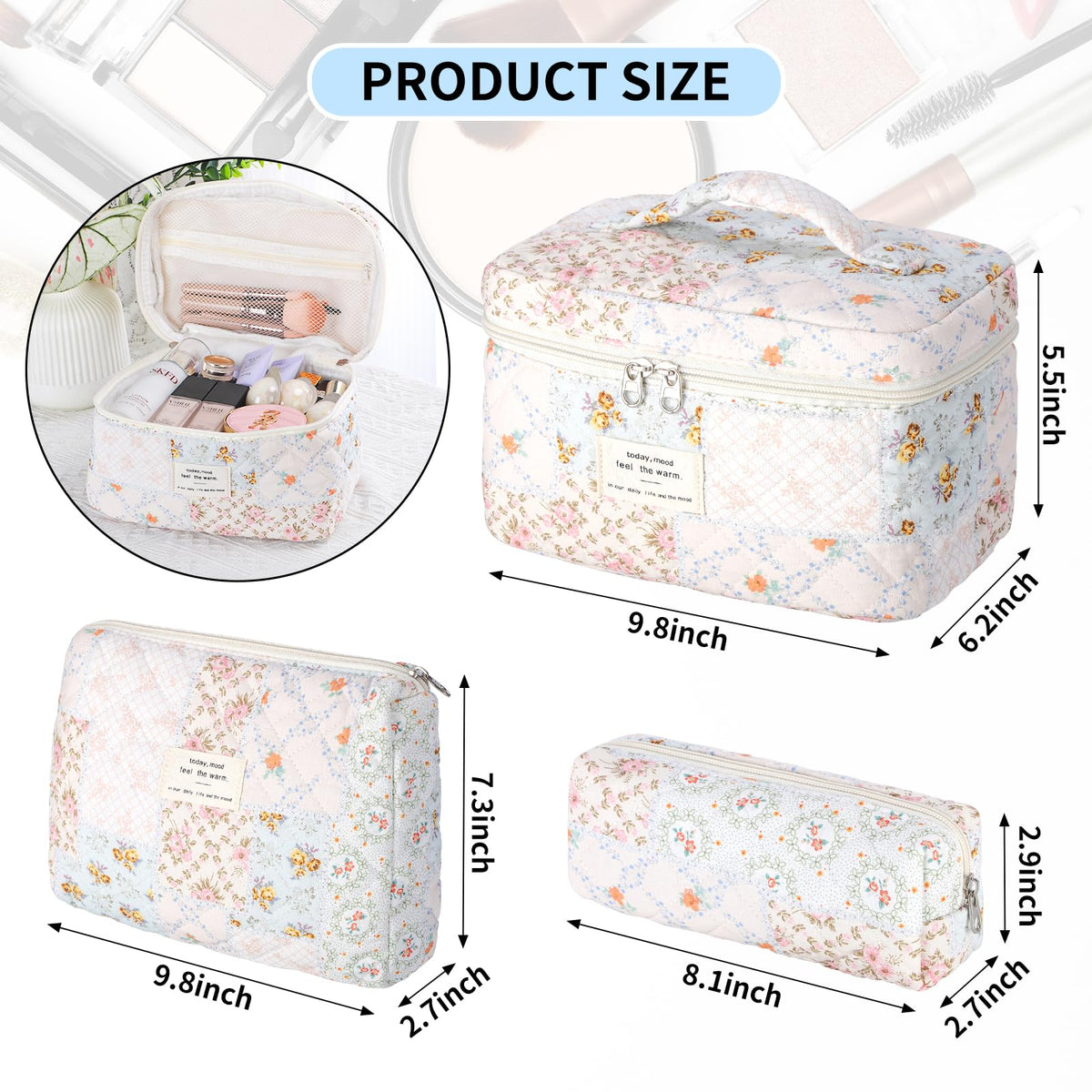 Senbowe Makeup Brush Cleaner and Large Cotton Floral Makeup - senbowe Official Imagery - 8