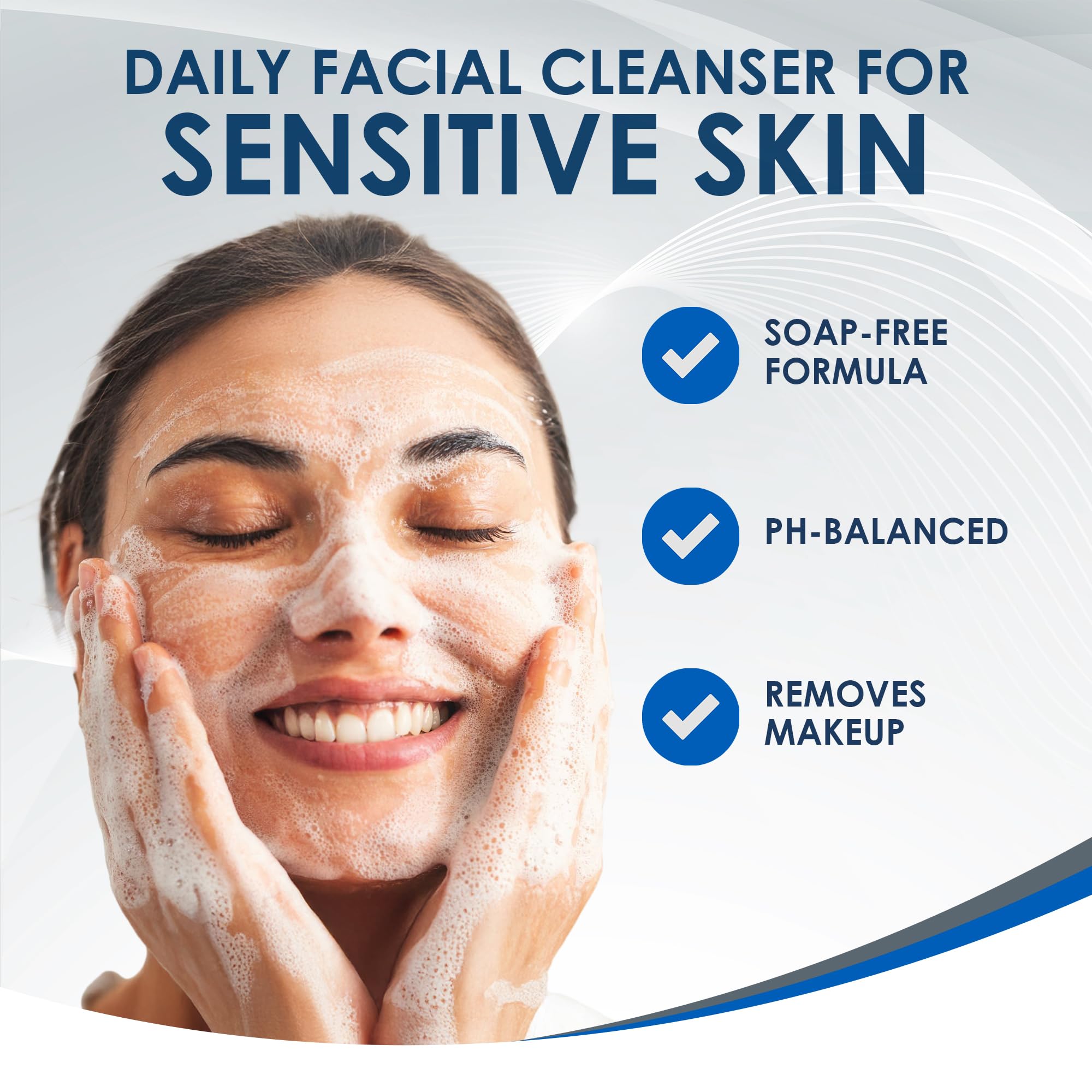Vanicream Gentle Facial Cleaner, pH - Balanced Face Wash & 8 Fl Oz - Vanicream Official Product View 3