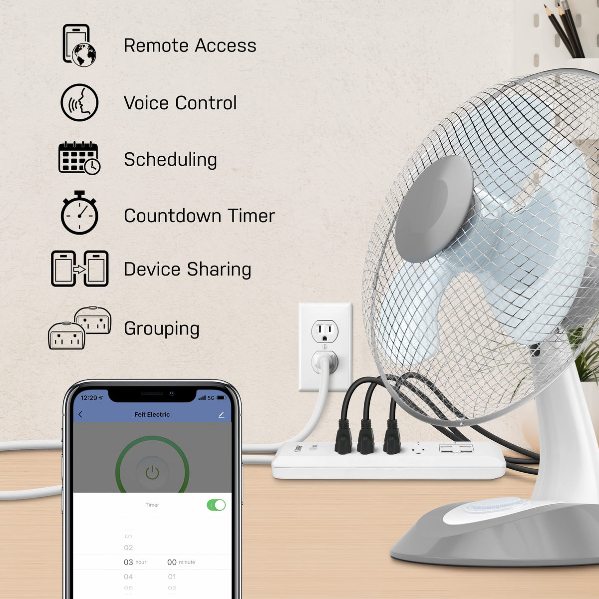 WIFI PWER STRIP WITH USB - Feit Electric Official Imagery - 8