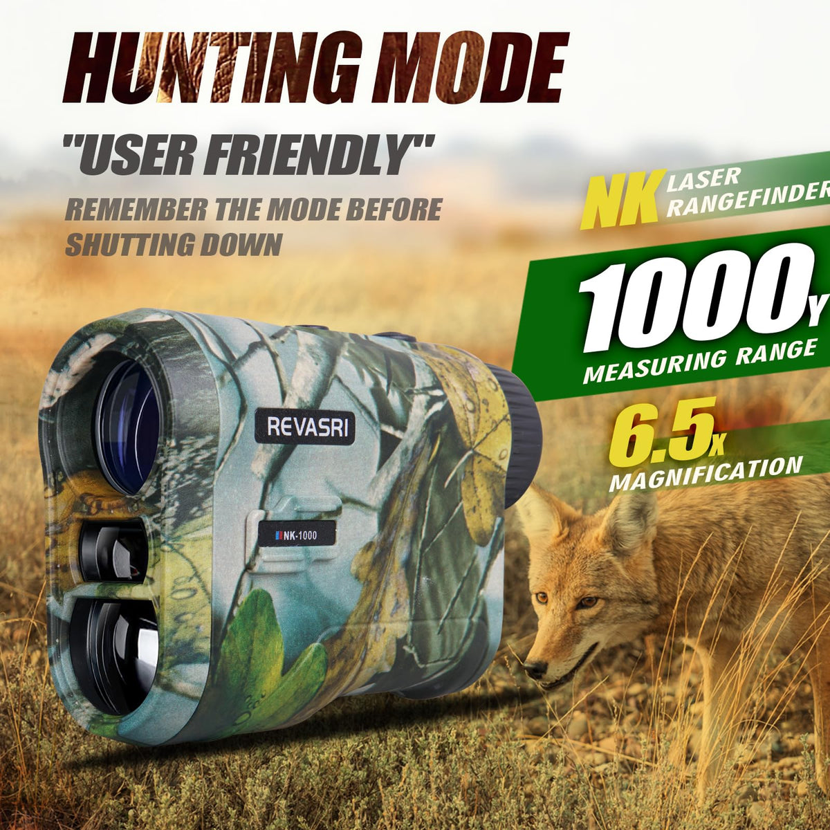 REVASRI Hunting Laser Rangefinder with Rechargeable Battery - REVASRI Official Imagery - 5