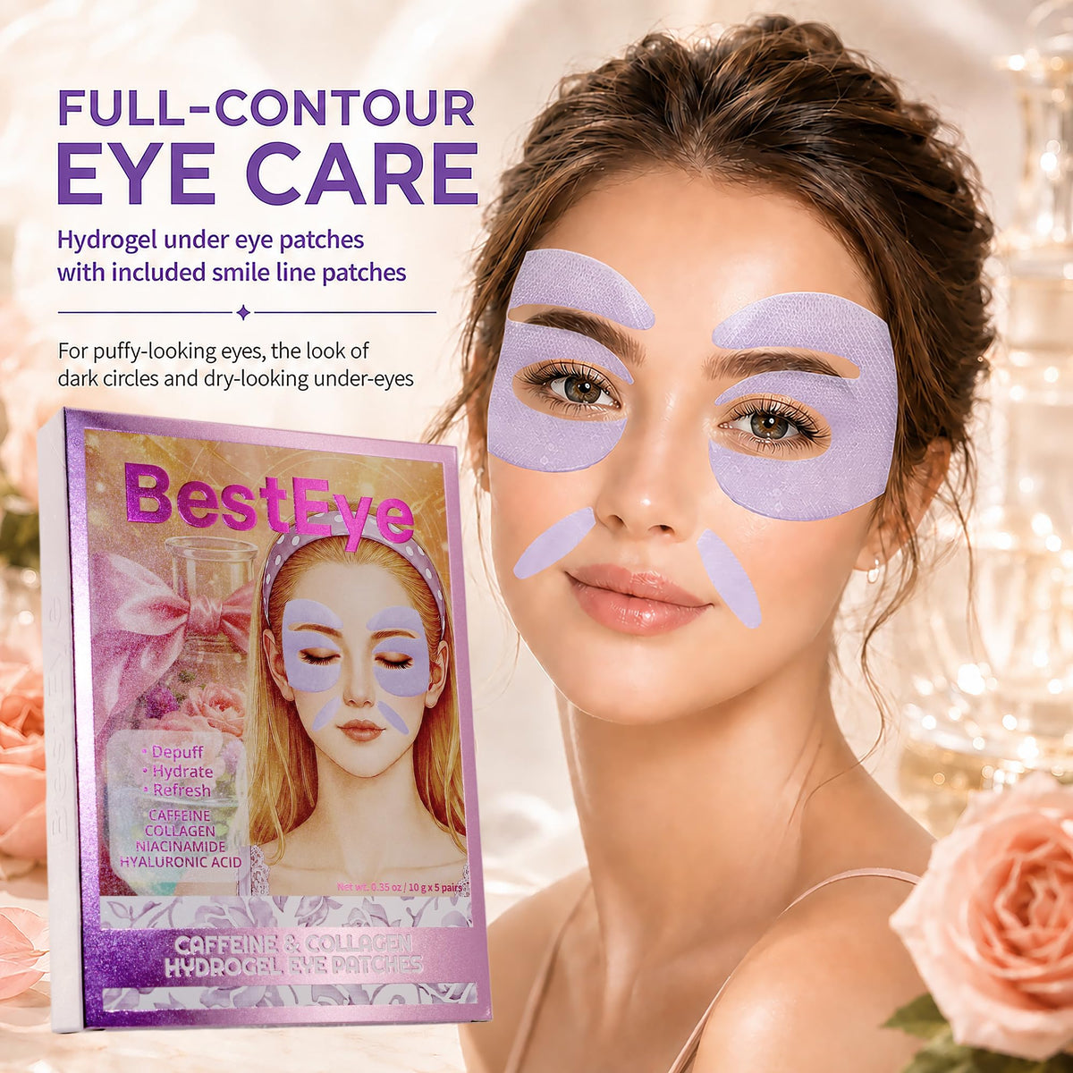 Collagen Under Eye Patches for Puffy Eyes and Dark Circles - Besteye Official Imagery - 3