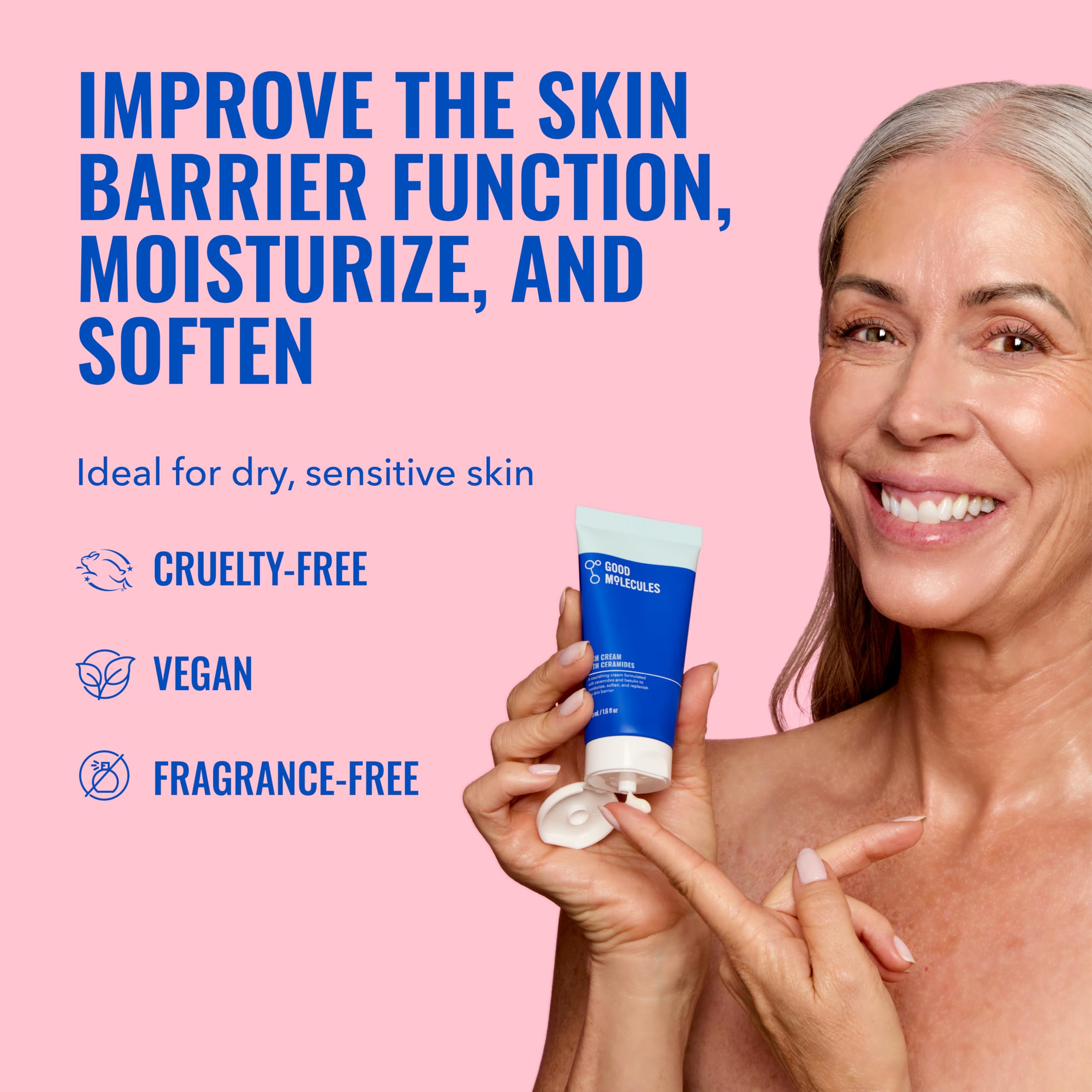 Good Molecules Rich Cream with Ceramides, Face Moisturizer for Dry Skin - Good Molecules Official Product View 3