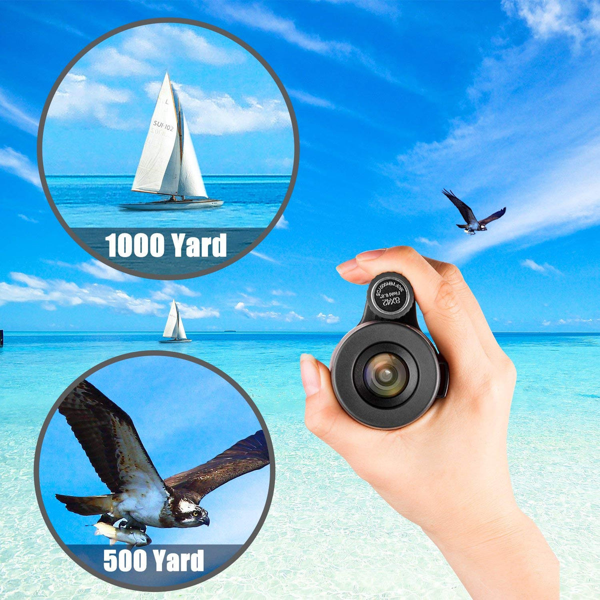 Monocular Telescope High Power 8x42 Monoculars Scope Compact - FEEMIC Official Imagery - 5