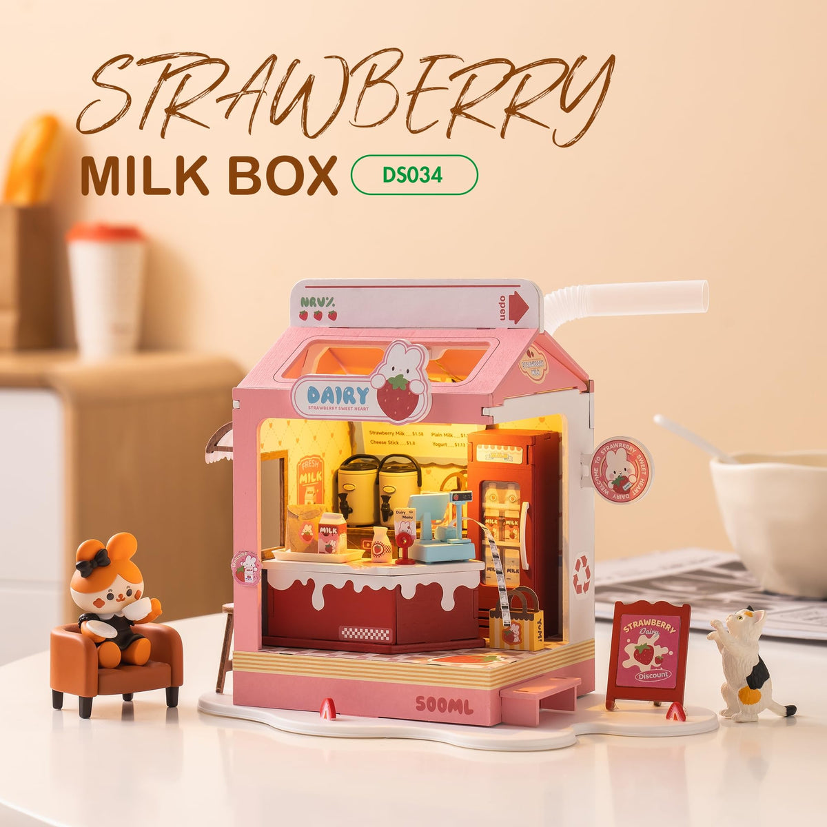 DIY Mini House Building Miniature Kit Milkbox Mini Lifestyle - Wowood Official Imagery - 4