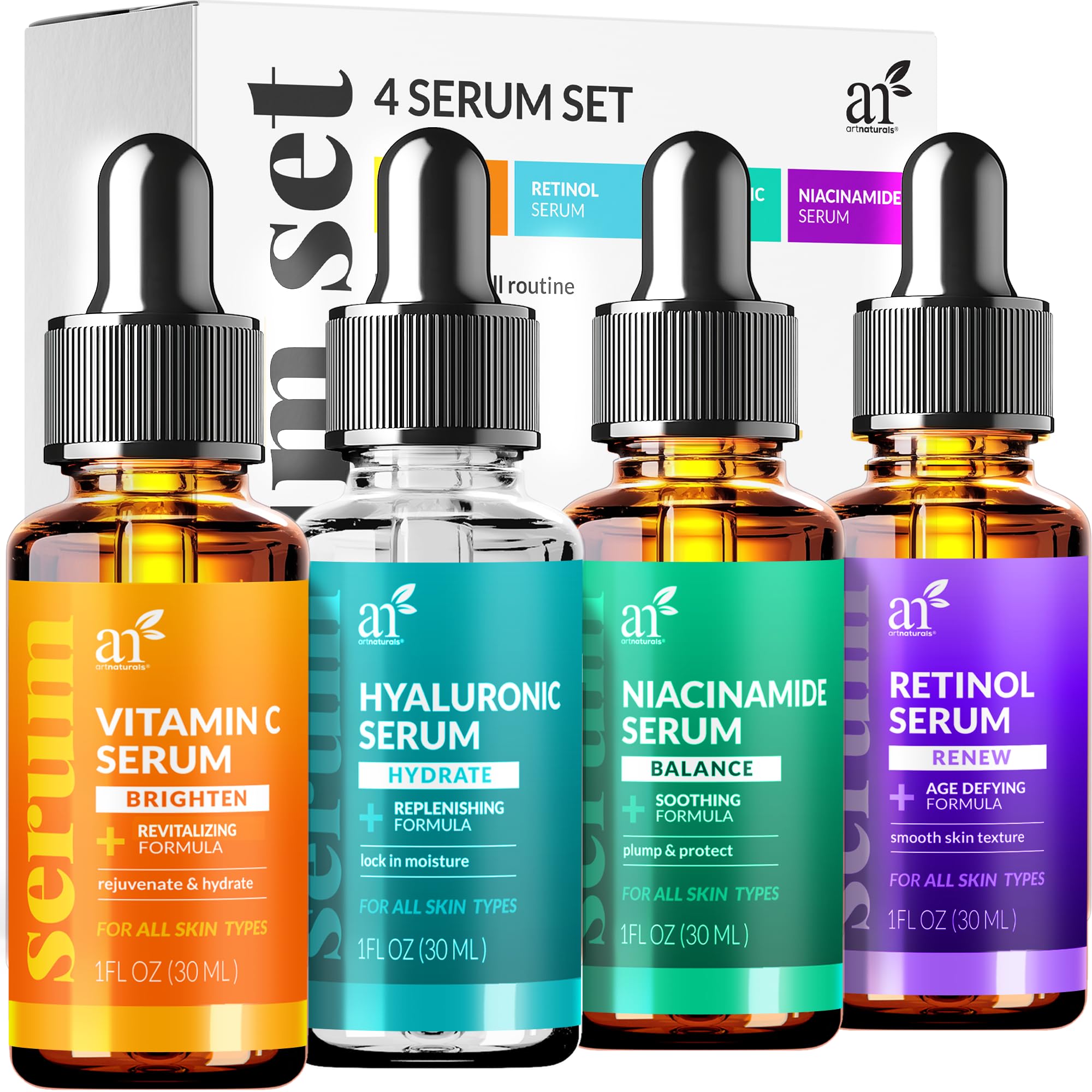 ArtNaturals Vitamin C Skincare Serum Set, 4 Piece - Artnaturals Official Product View 2