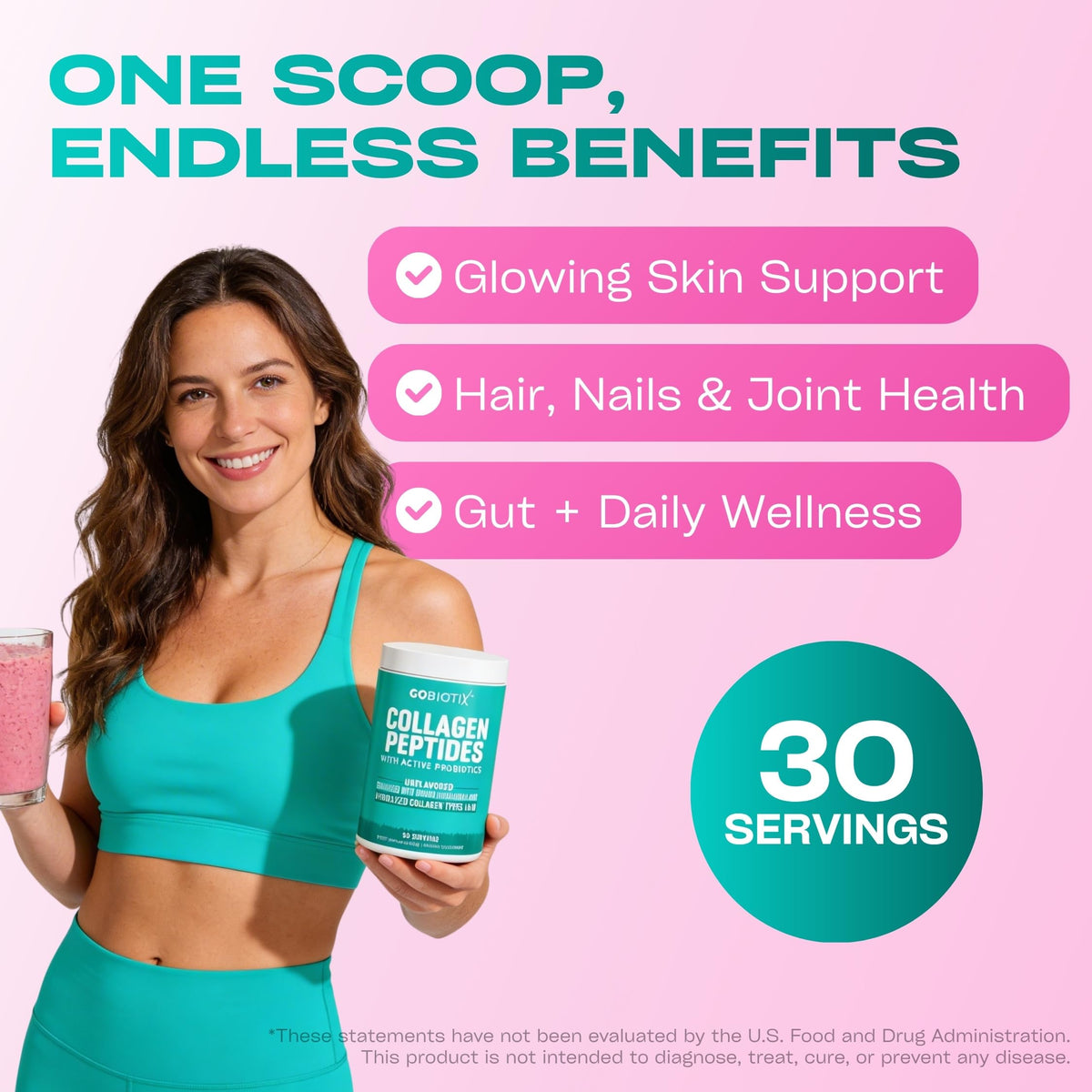 GOBIOTIX Collagen Peptides Powder with Probiotics Biotin - GOBIOTIX Official Imagery - 7