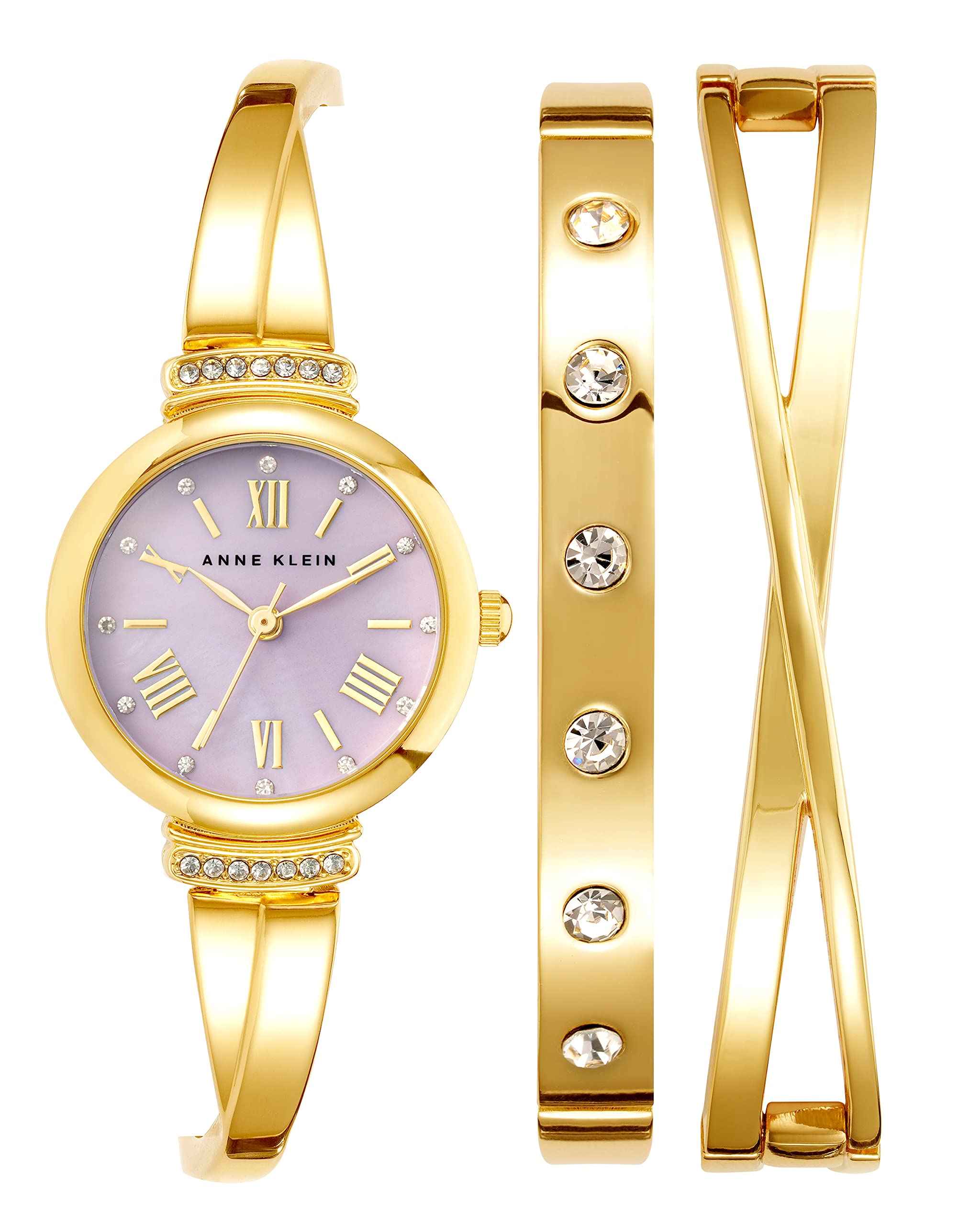 Anne Klein Women's Premium Crystal Accented Bangle Watch Set, AK/2245 - View 7