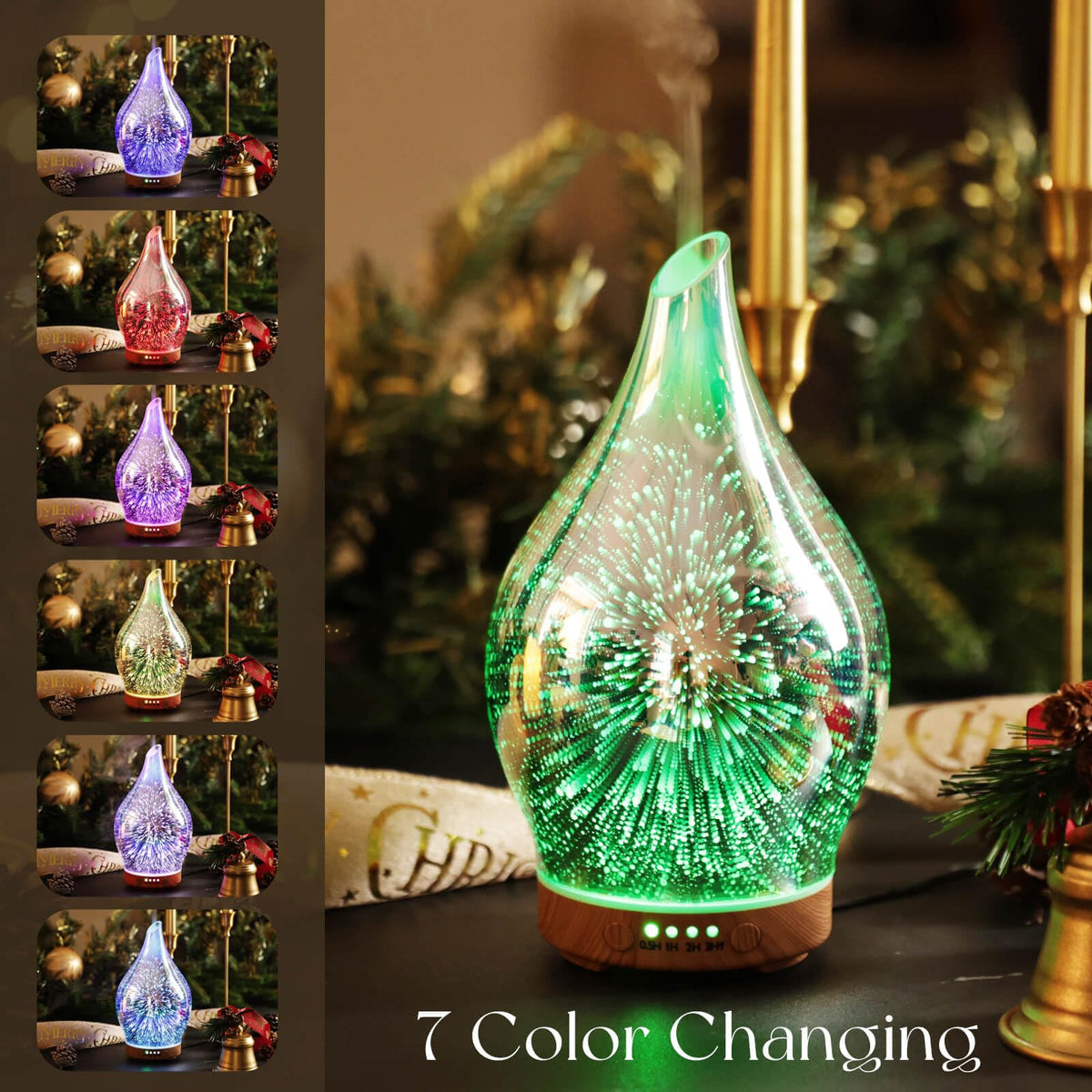 Essential Oil Diffuser 150ml Handmade Glass Diffuser 6H - Porseme Official Imagery - 5