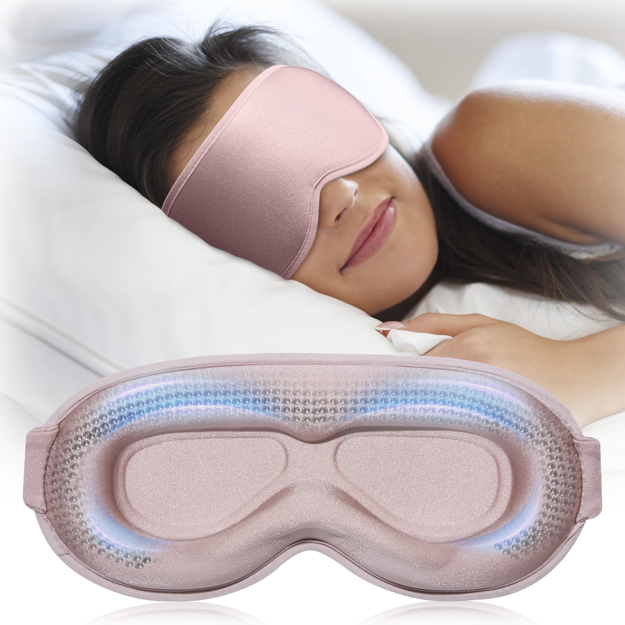 FACEMOON Blackout Weighted Eye Mask, 3D Sleep Mask for Men, Trave - Facemoon Official Product View 10
