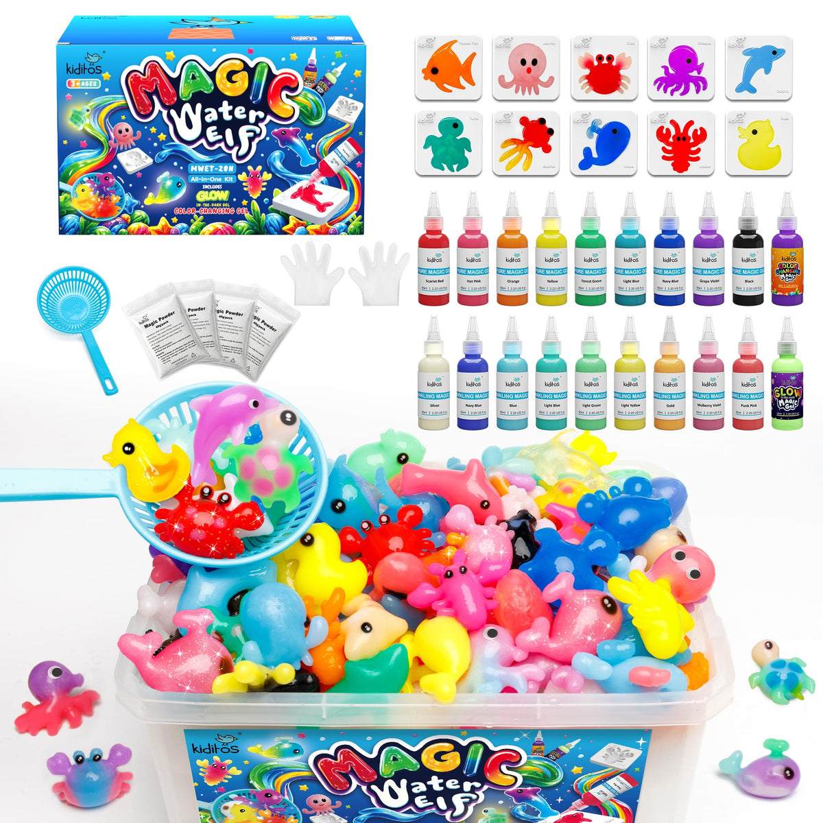Kiditos Magic Water Elf Toy Kit Squishies for Kids DIY - Kiditos Official Imagery - 1