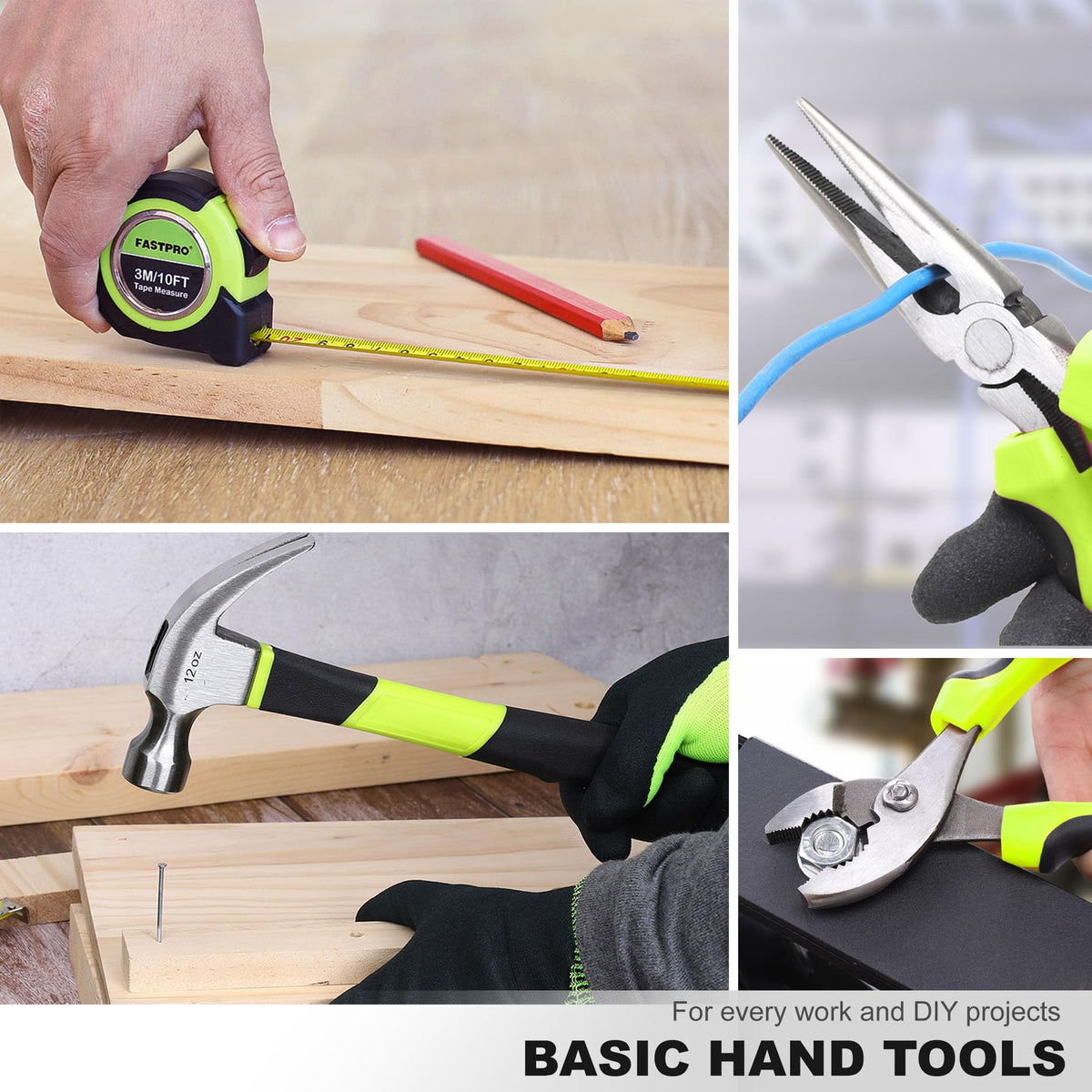 FASTPRO 20V Drill Set Home Tool Kit with Tool Box Green - FASTPRO Official Imagery - 7
