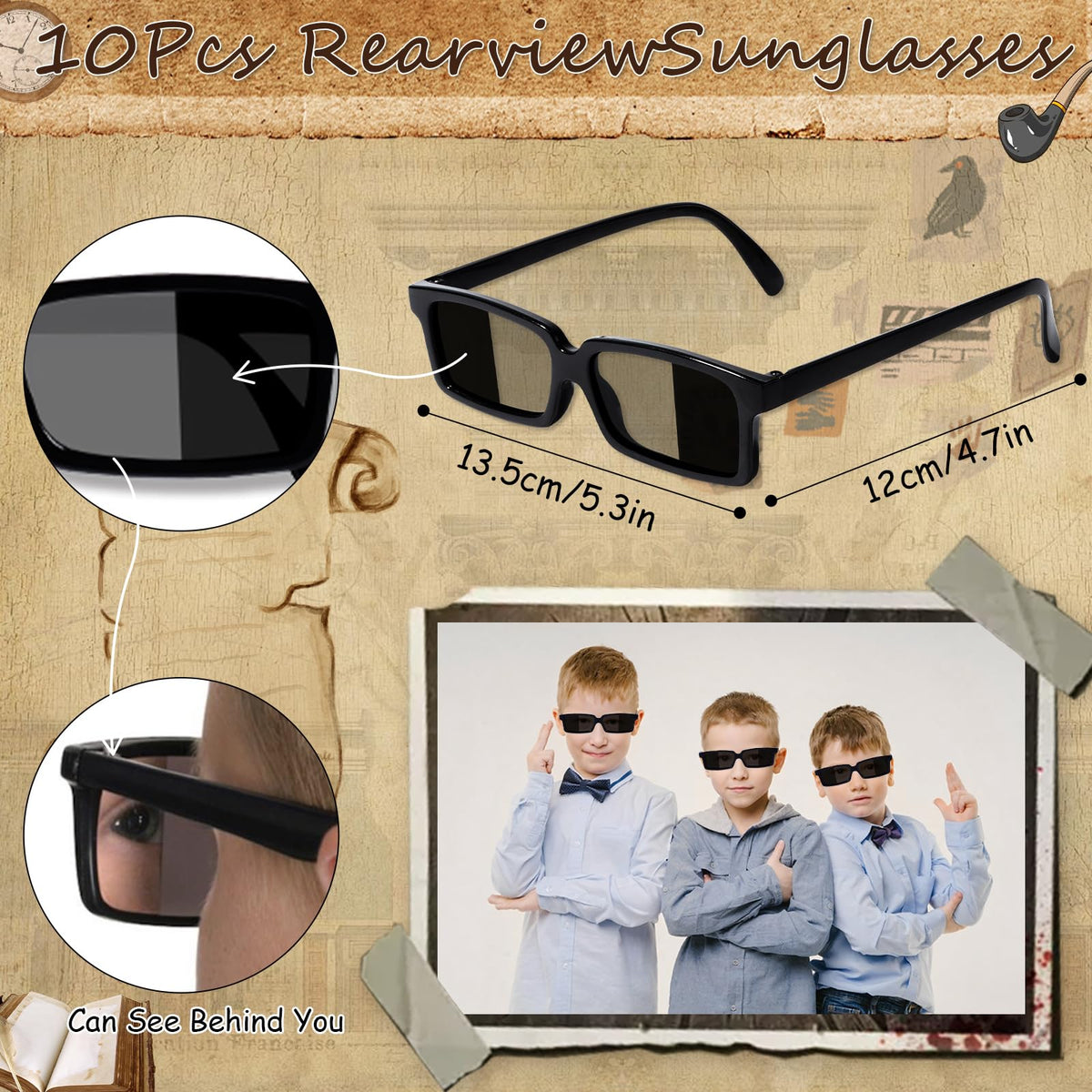 132Pcs Spy Detective Party Favors Kit for Kids Sunglasses - Zenoble Official Imagery - 5