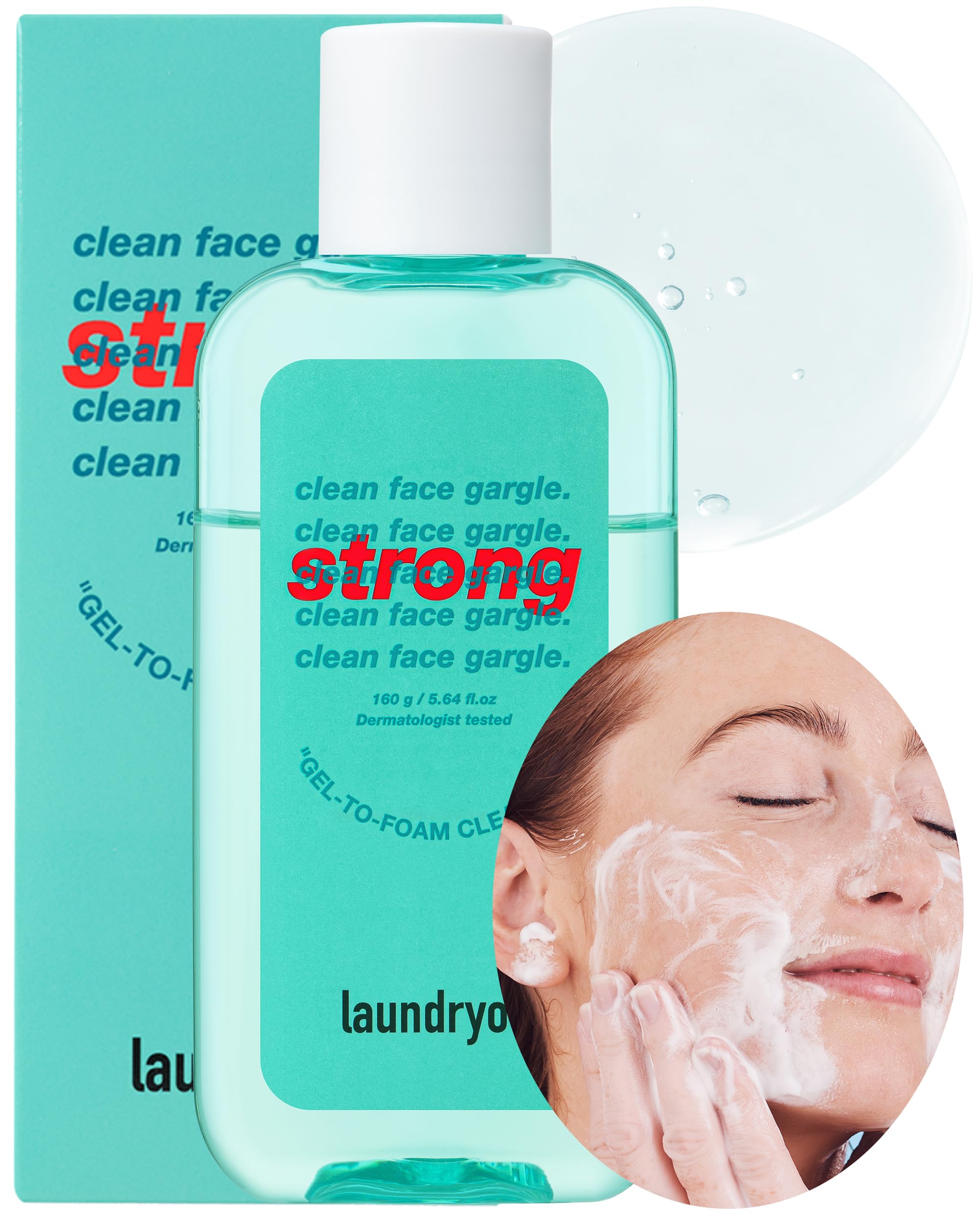 Mild Gel-to-Foam Facial Cleanser – Hydrating PHA Face Wash with - LAUNDRYOU