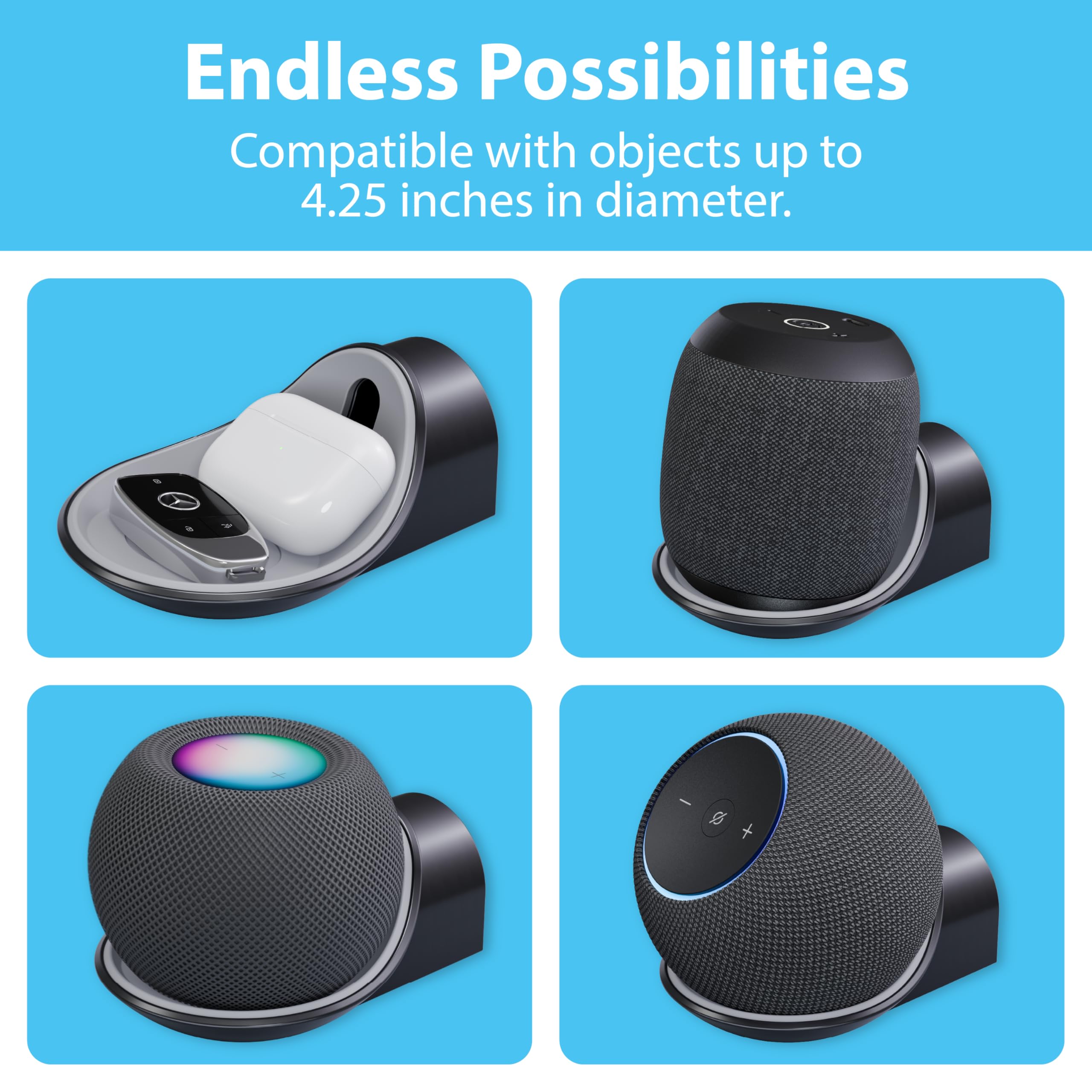 TotalMount – Premium Wall Mount for Echo Dot MAX, HomePod Mini, a by TotalMount - Angle View 7