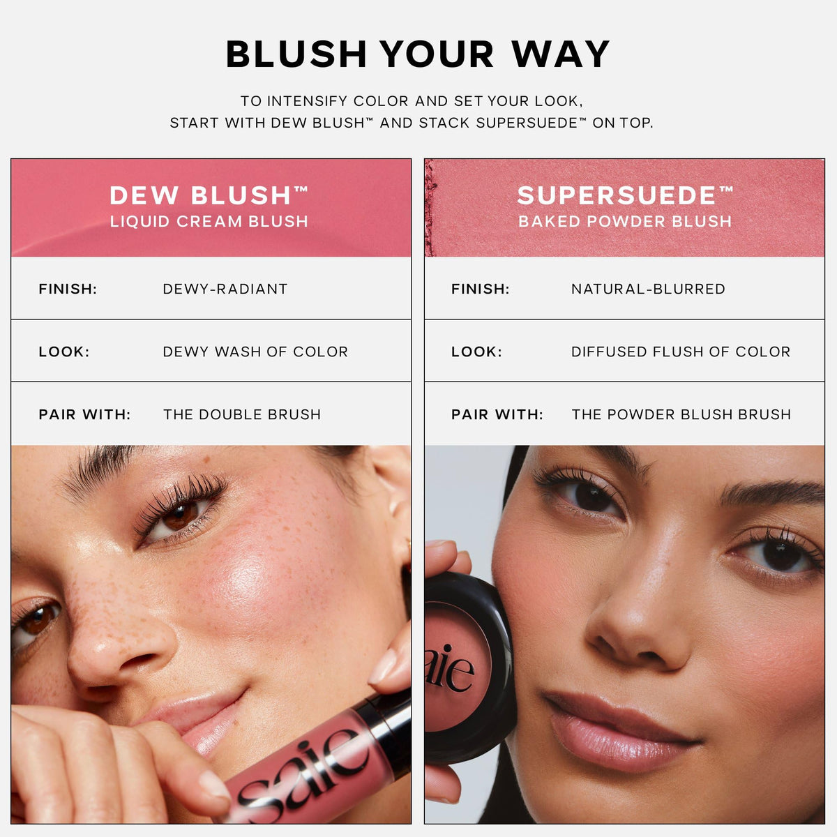 Saie Dew Liquid Blush for Cheeks - Saie Official Imagery - 7