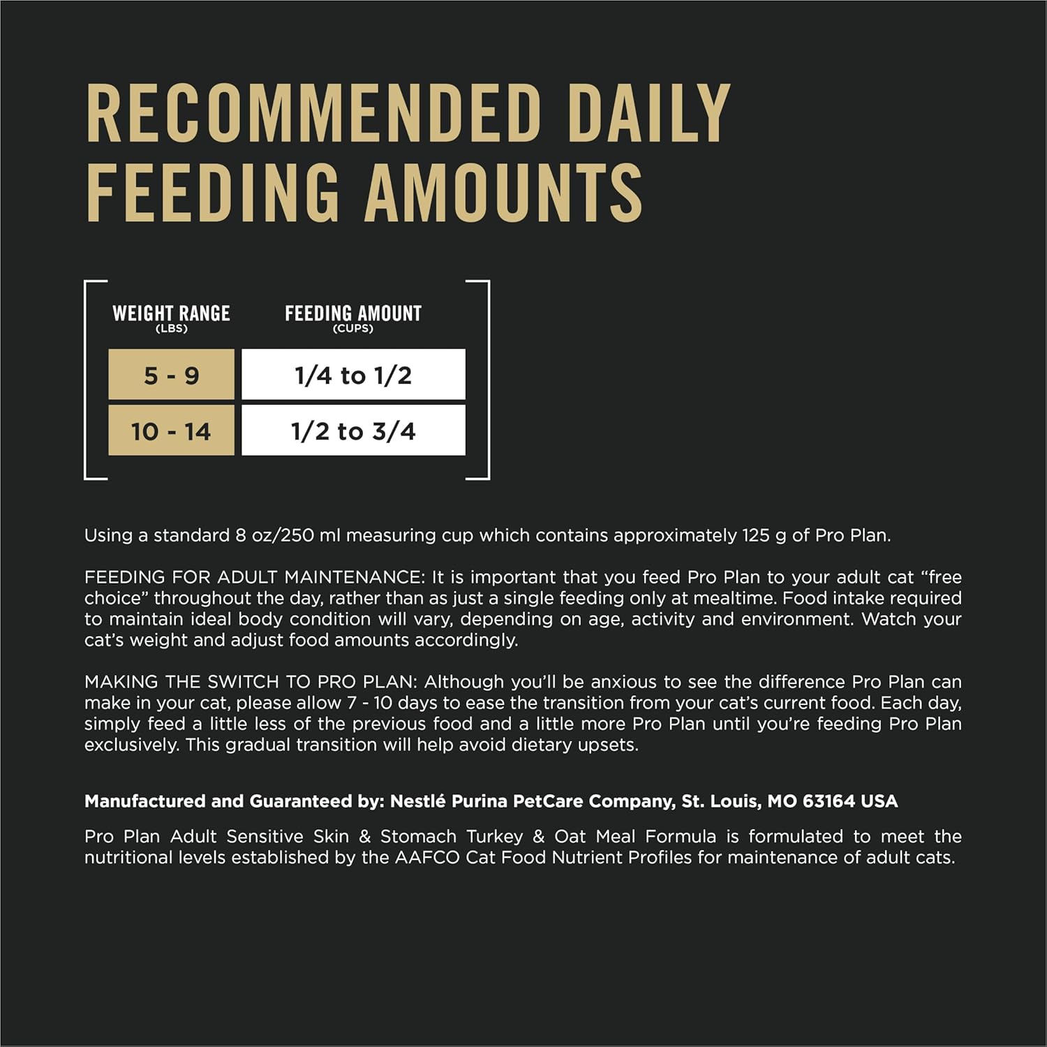 Elefair Purina Pro Plan Sensitive Skin and Stomach dry cat food bag with turkey and oat meal formula, 5.5 lb size