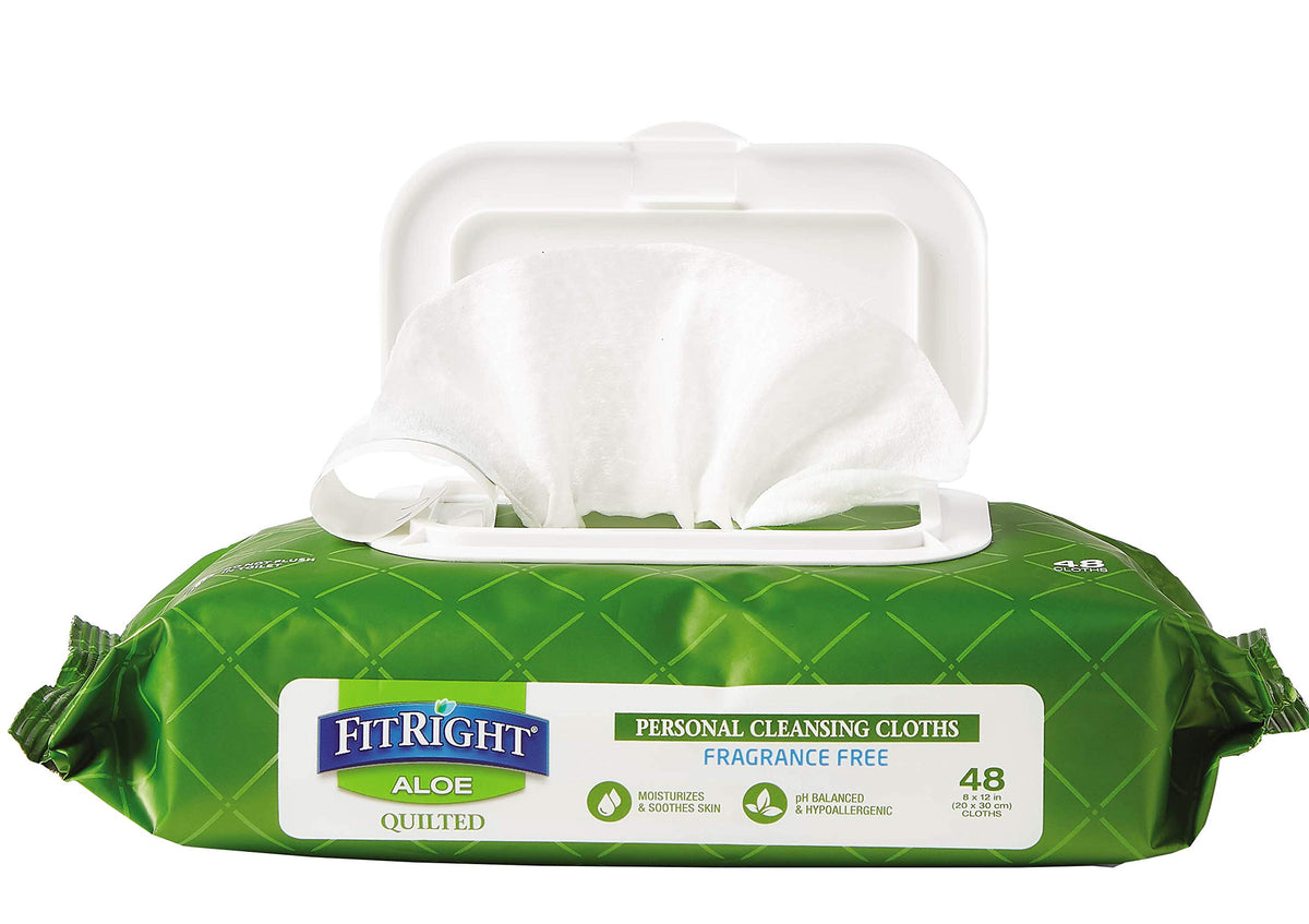 FitRight Aloe Quilted Heavyweight Personal Cleansing Cloth - Medline Official Imagery - 3