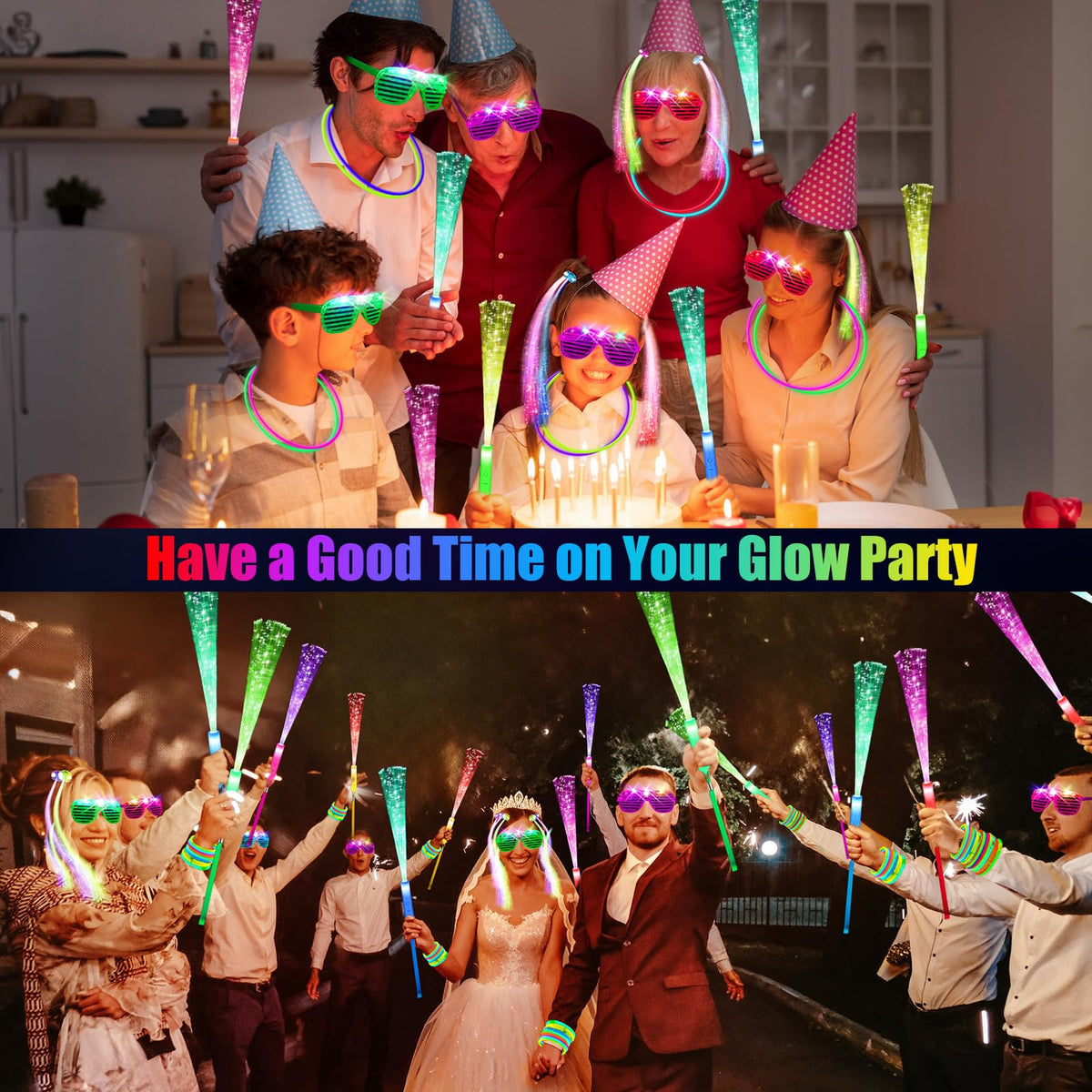 OLUPP 148 PCS Glow in the Dark Party Supplies Indoor Outdoor - OLUPP Official Imagery - 3