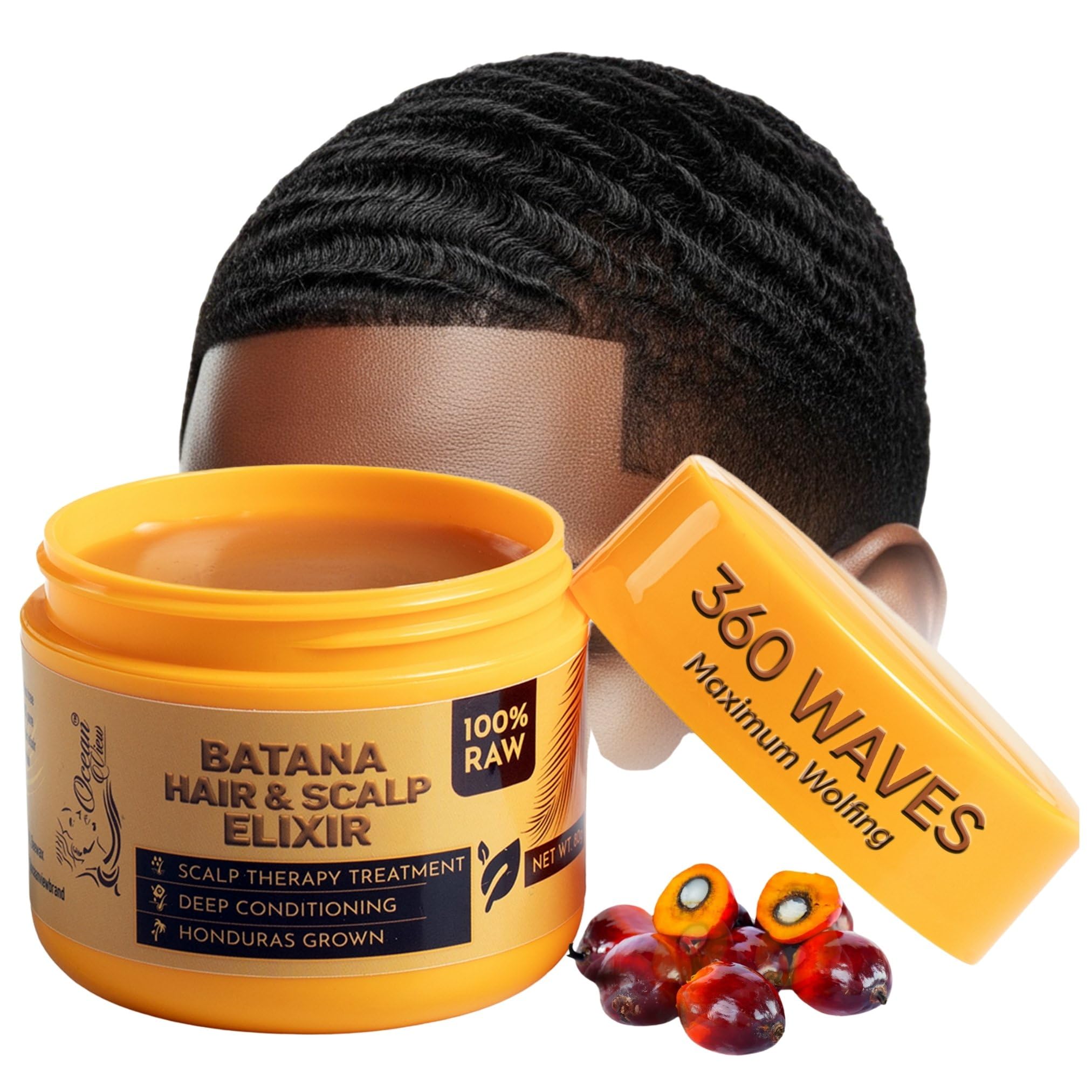 OCEAN VIEW DEEP WAVES POMADE - Premium Wave Grease & Wave Pomade for - OCEAN VIEW DEEP WAVES POMADE Official Product View 2